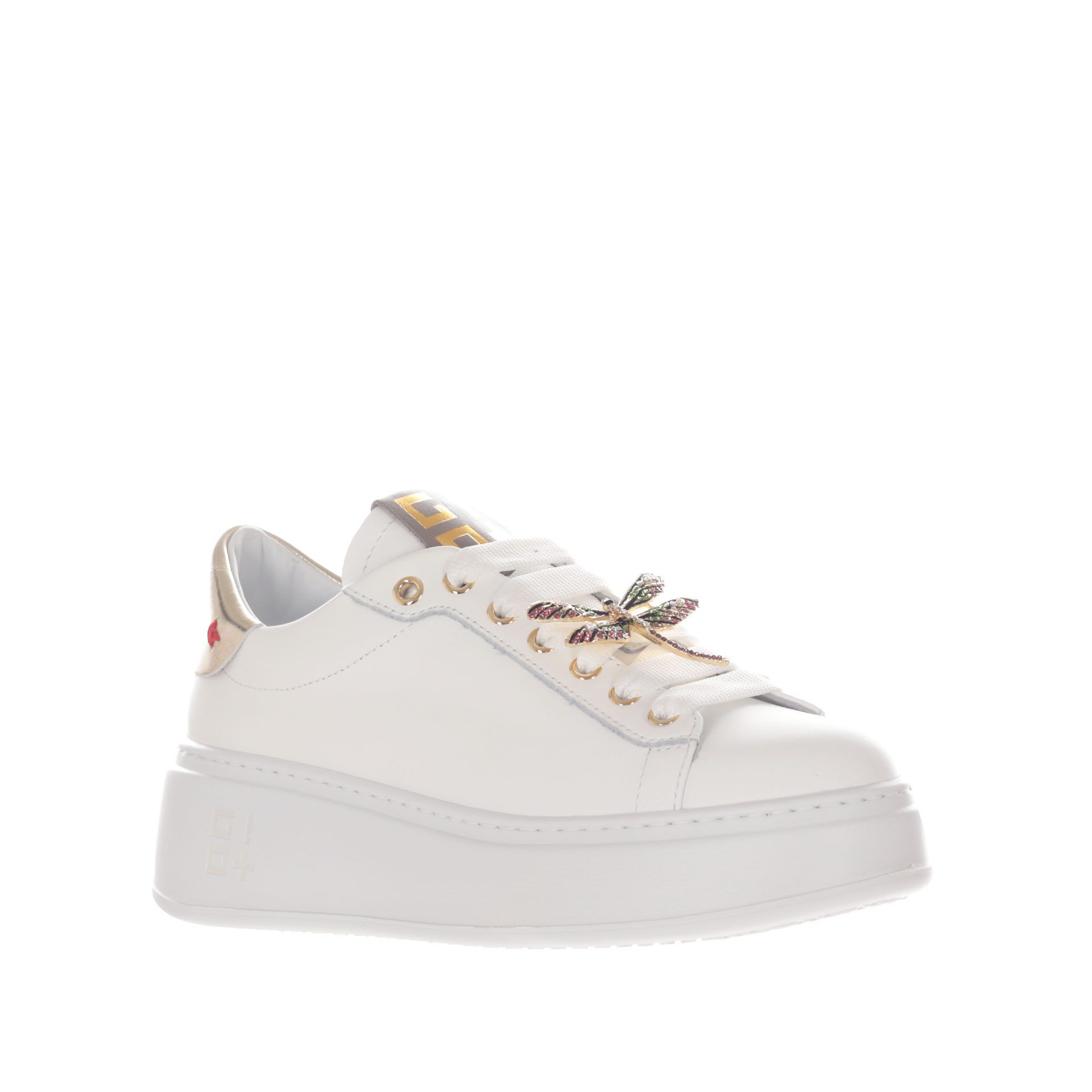 Gio+ sneaker in pelle con dettaglio gioiello da donna