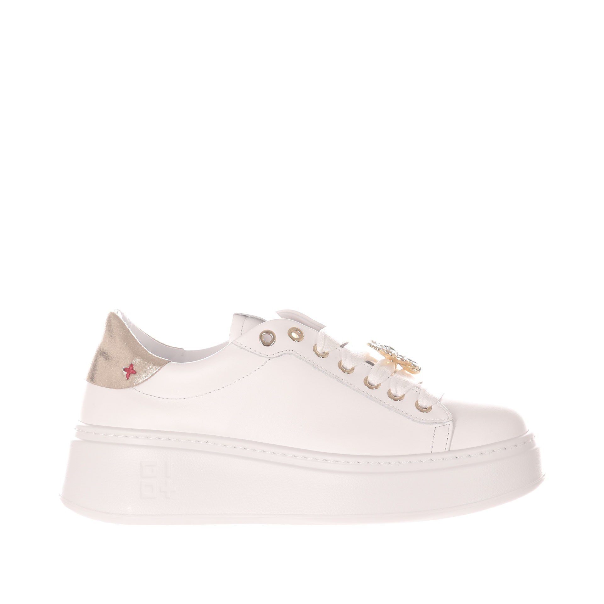 Gio+ sneaker in pelle con dettaglio gioiello da donna