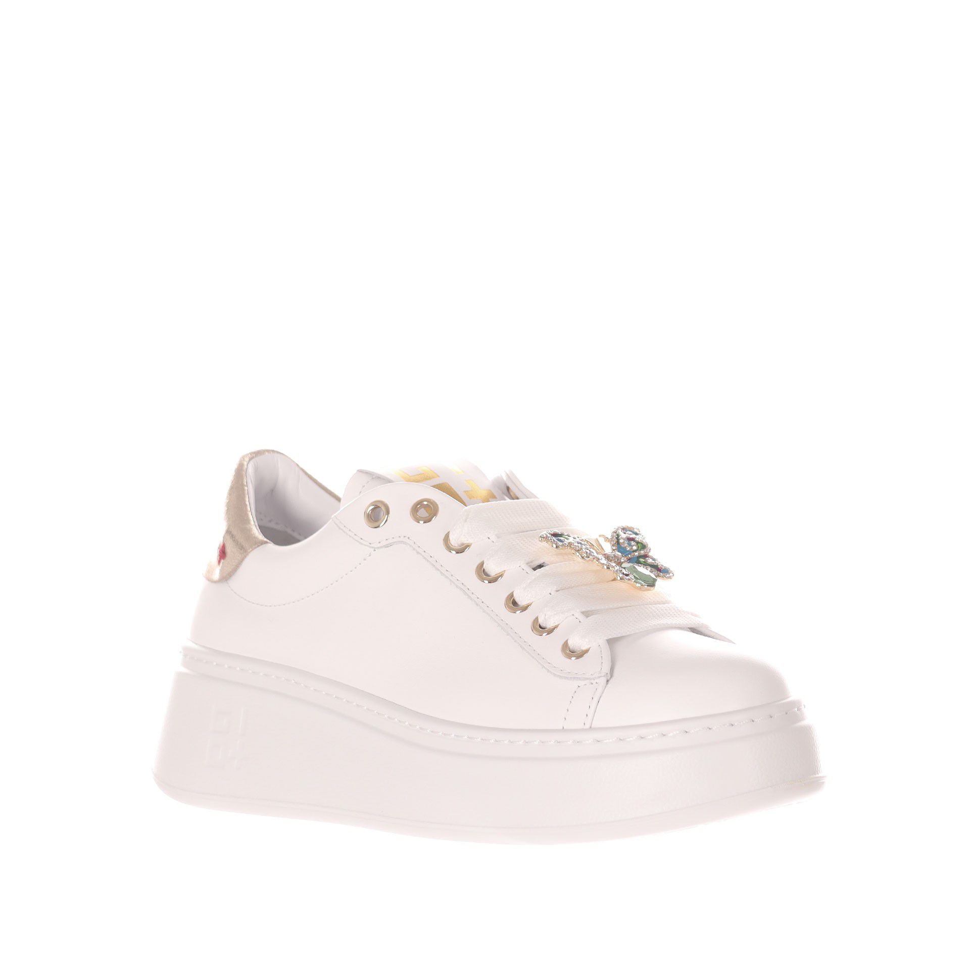 Gio+ sneaker in pelle con dettaglio gioiello da donna