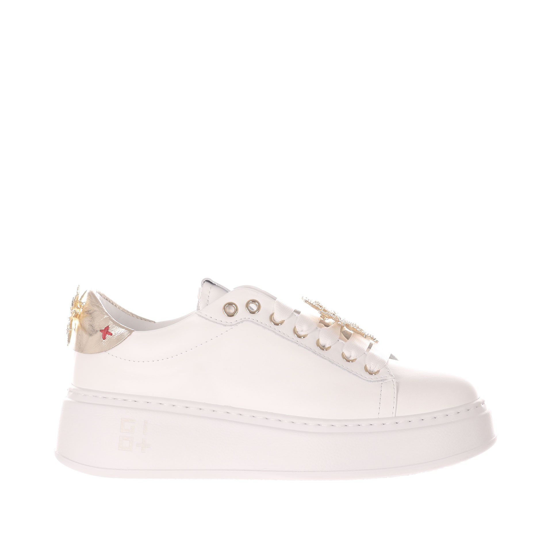 Gio+ sneaker in pelle con dettaglio gioiello da donna