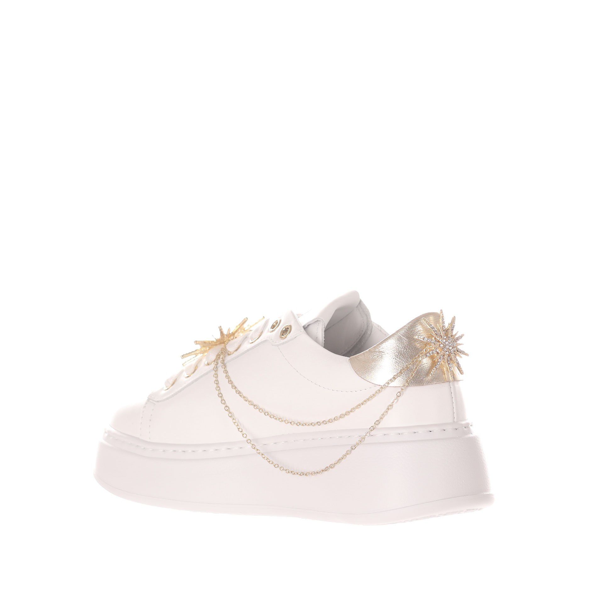Gio+ sneaker in pelle con dettaglio gioiello da donna