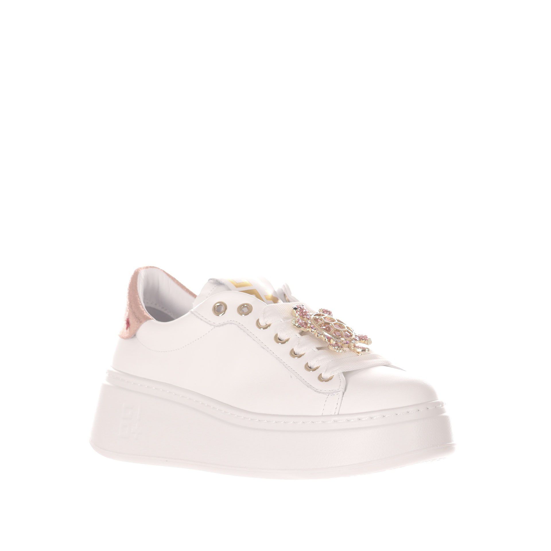 Gio+ sneaker in pelle con dettaglio gioiello da donna