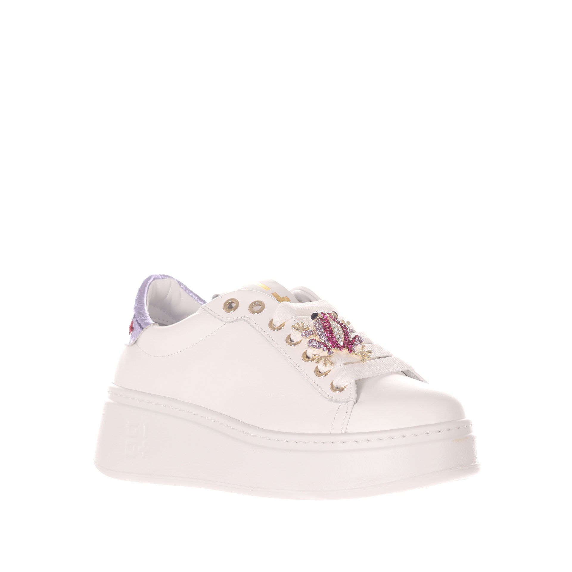 Gio+ sneaker in pelle con dettaglio gioiello da donna