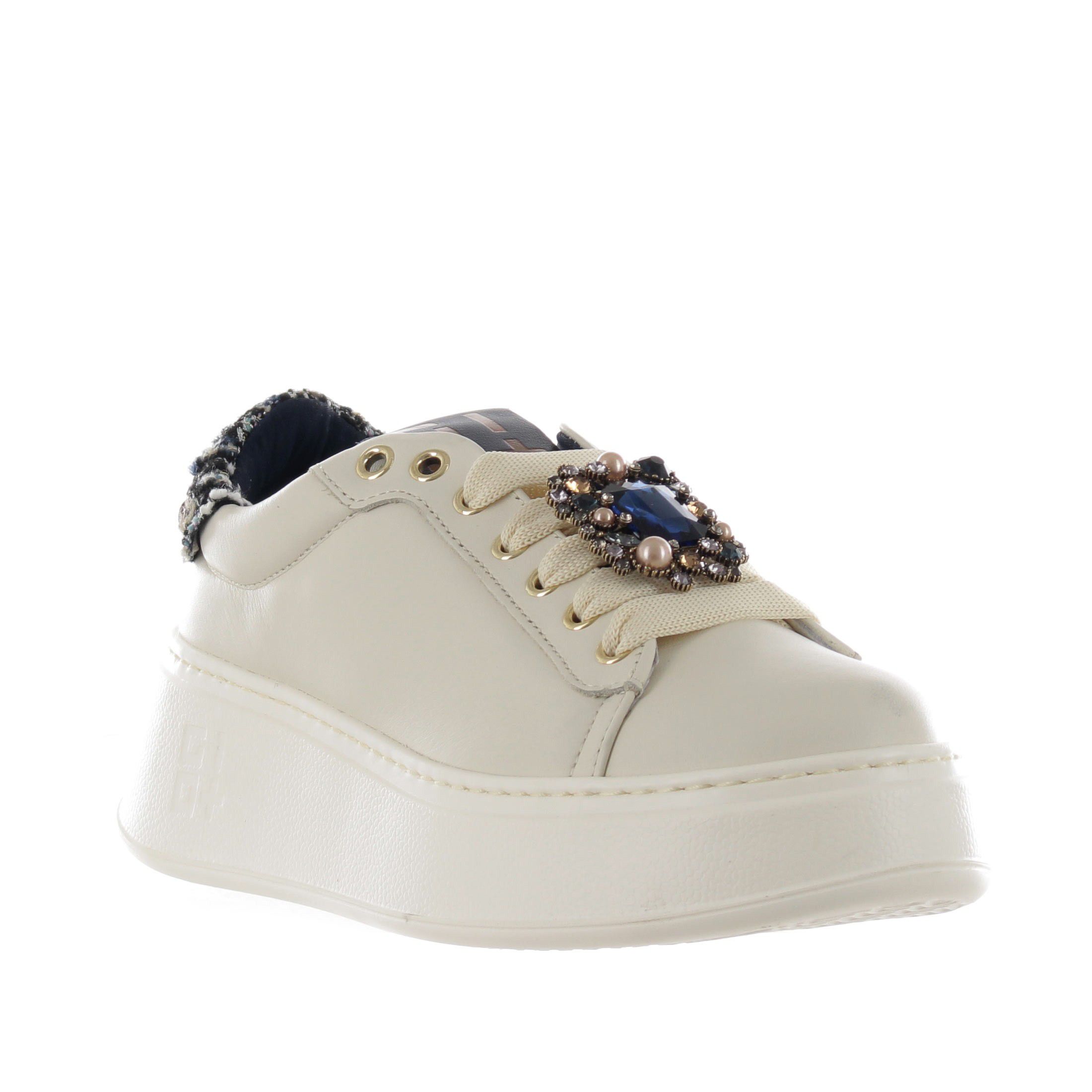 Gio+ sneaker in pelle con dettaglio gioiello da donna