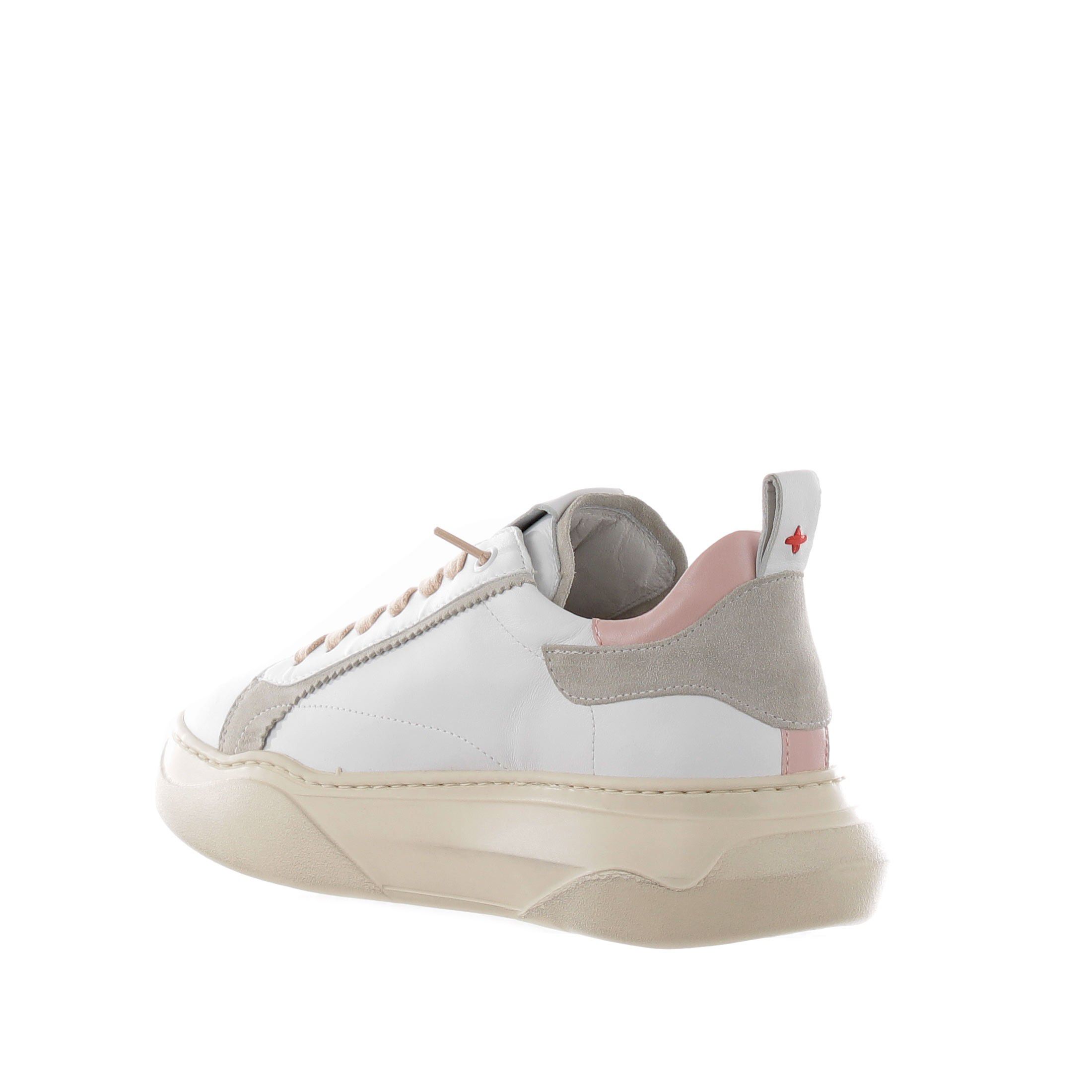 Gio+ sneaker in pelle e camoscio con glitter da donna