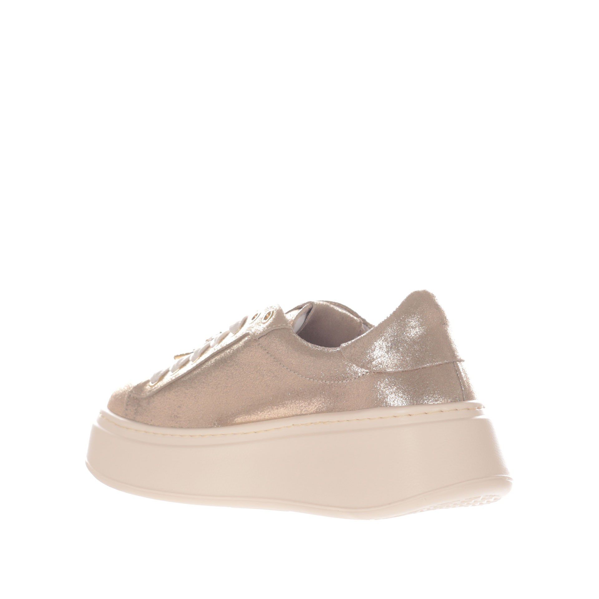 Gio+ sneaker in pelle laminata con dettaglio gioiello da donna