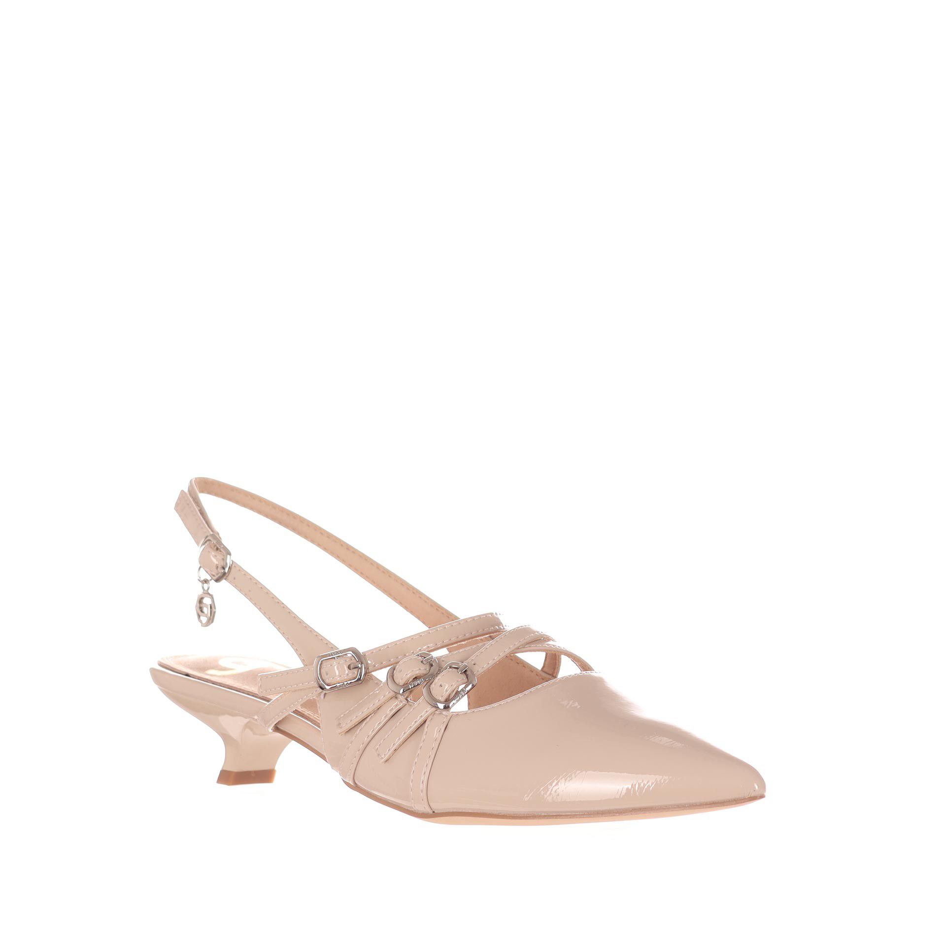 Gold&gold décolleté slingback in vernice con cinturini da donna