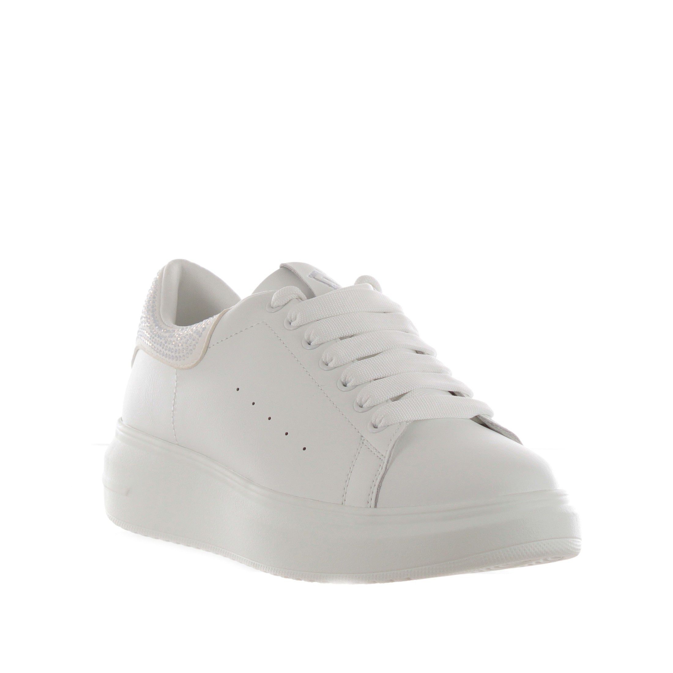 Gold&gold sneaker in pelle con dettaglio di strass da donna