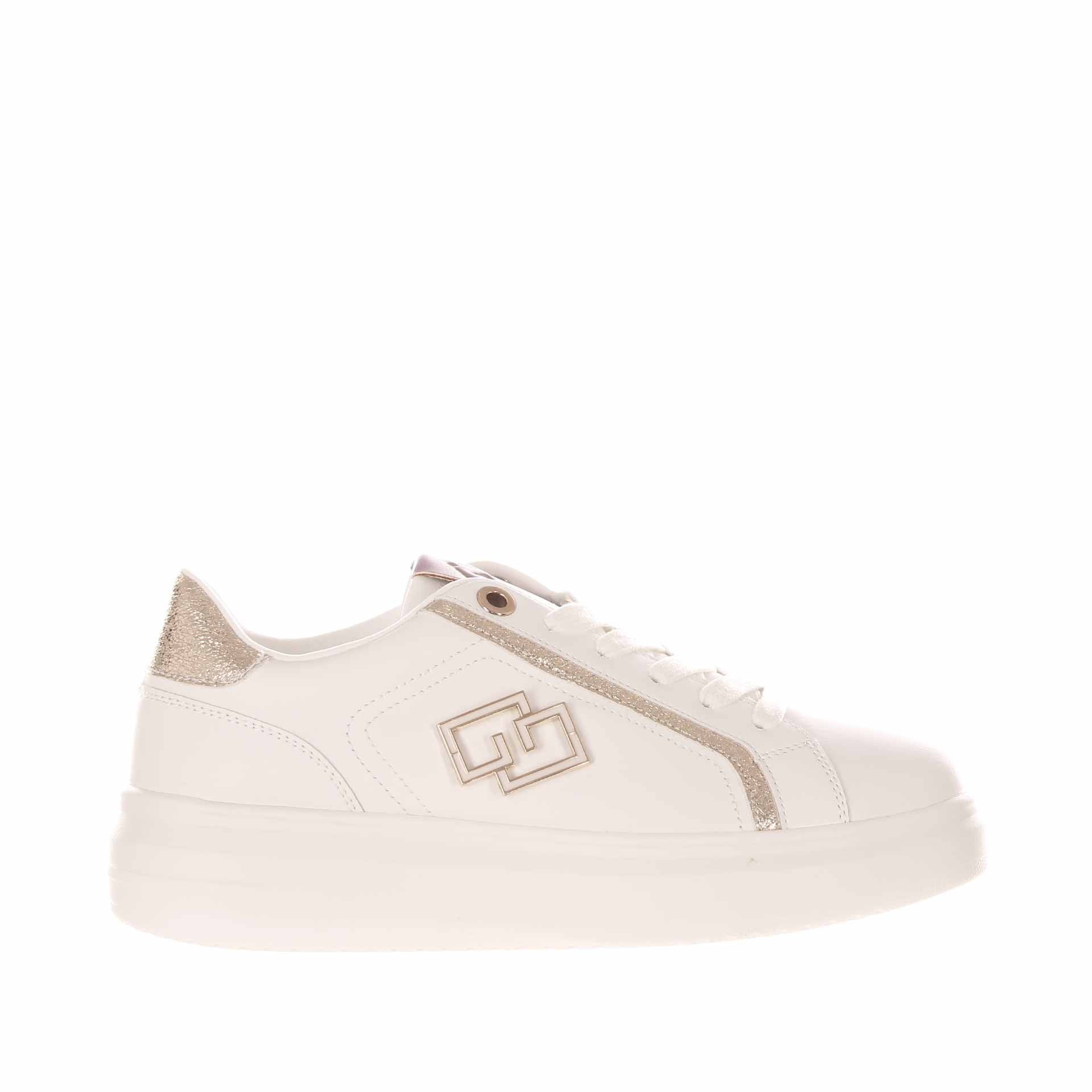 Gold&gold sneaker in pelle con inserti a contrasto da donna