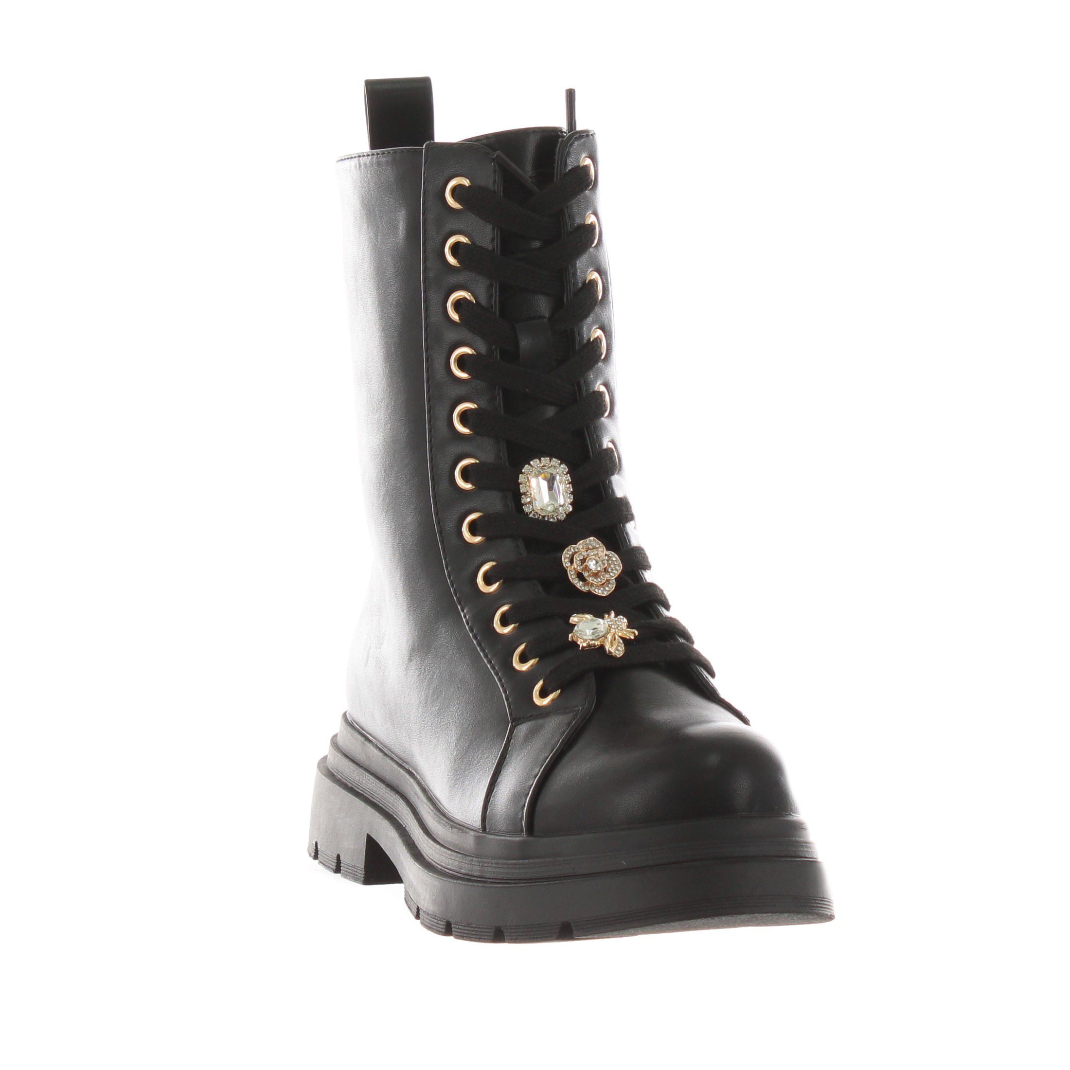 Gold&gold stivaletto allacciato in pelle da donna