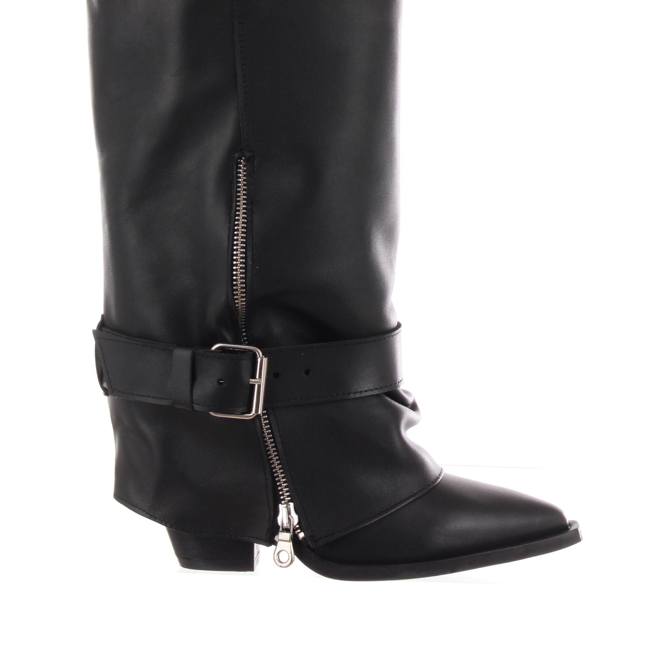 G.p. per noy stivale in pelle con zip e cinturino  da donna
