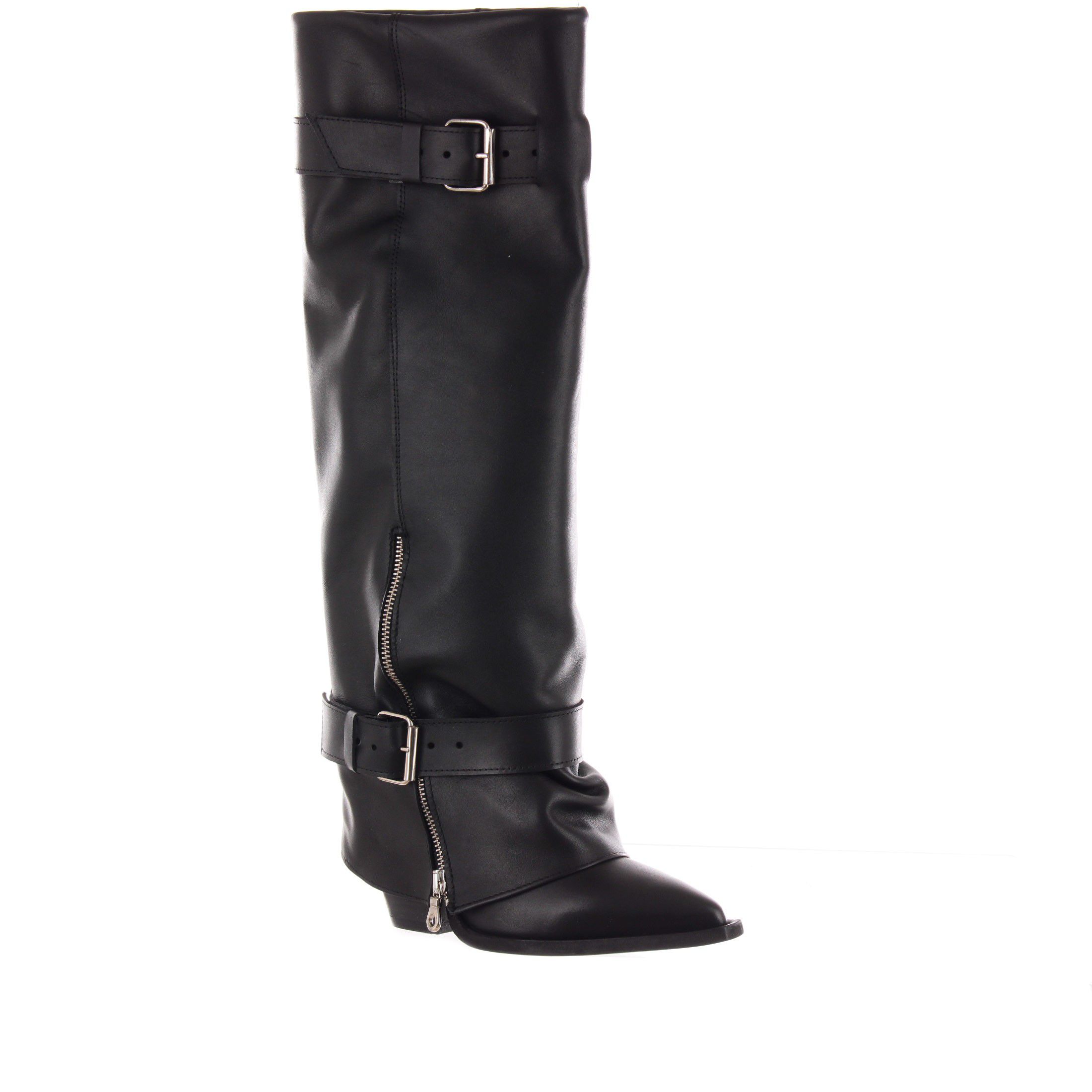 G.p. per noy stivale in pelle con zip e cinturino  da donna