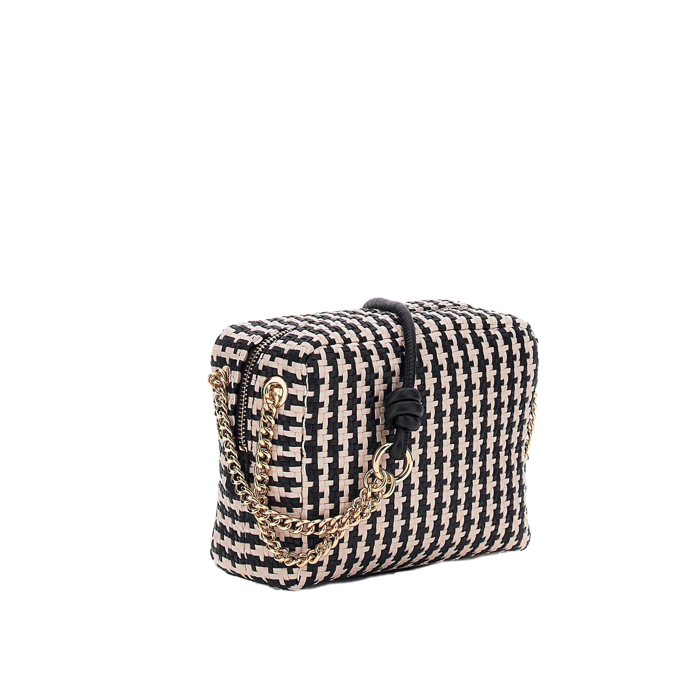 Guess borsa camera bag mirema in similpelle intrecciata da donna