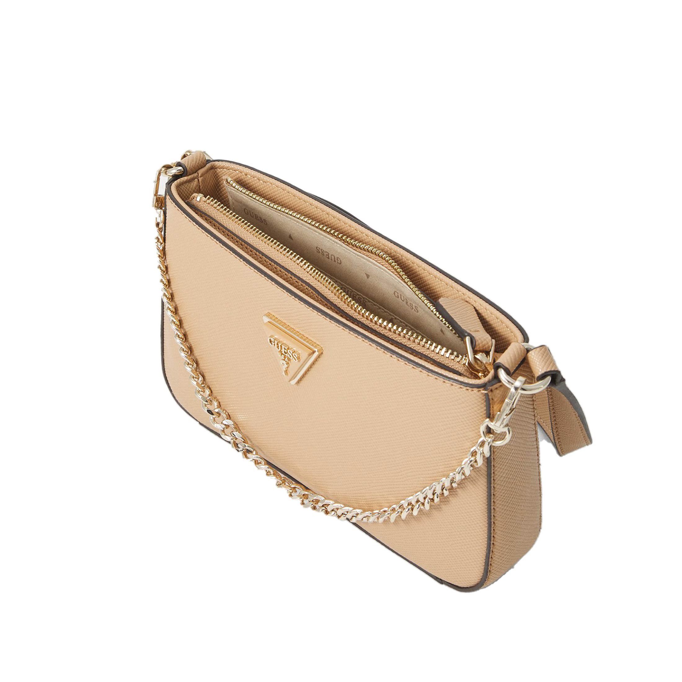 Guess borsa noelle mini in similpelle saffiano da donna