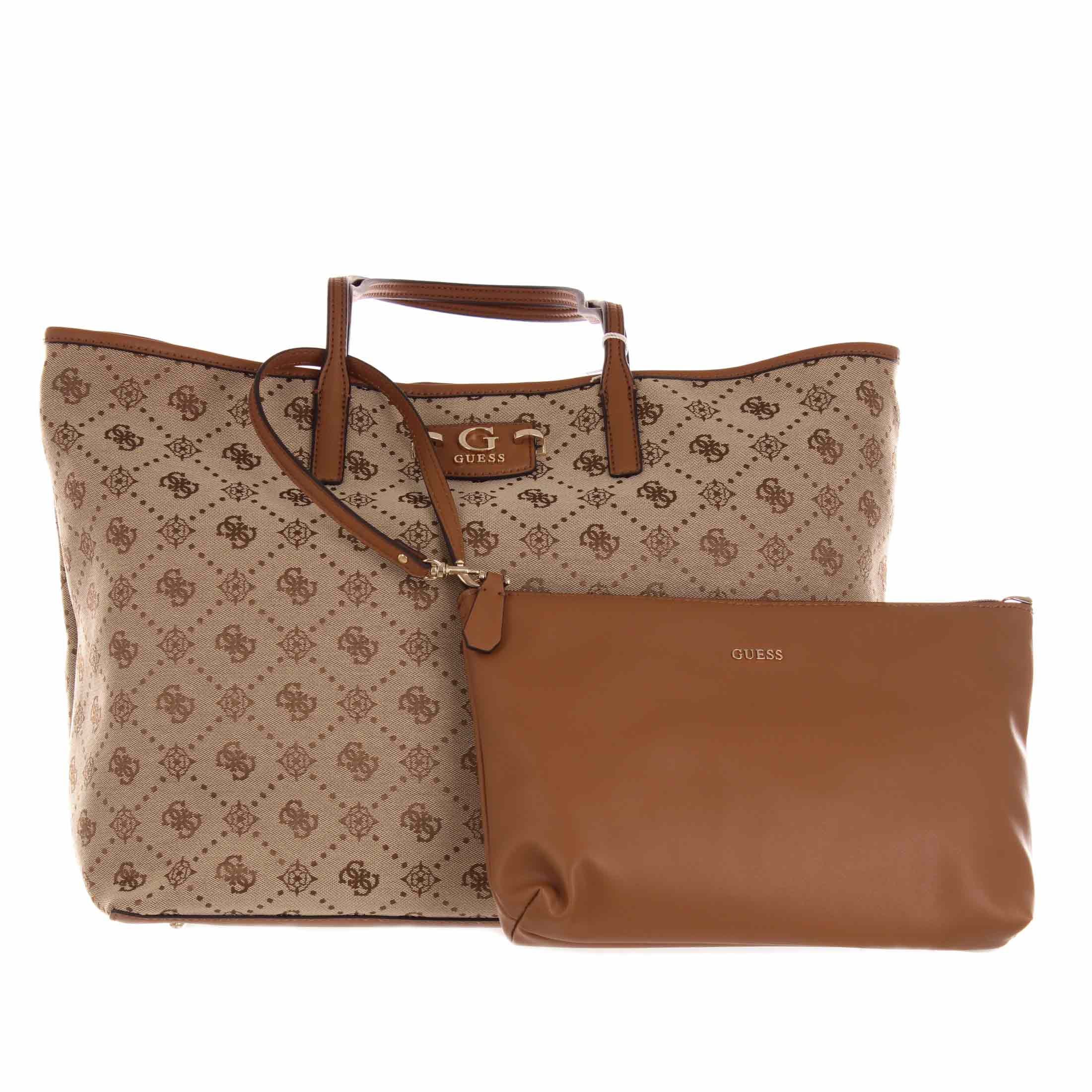 Guess borsa tote neda large 2 in canvas e similpelle da donna