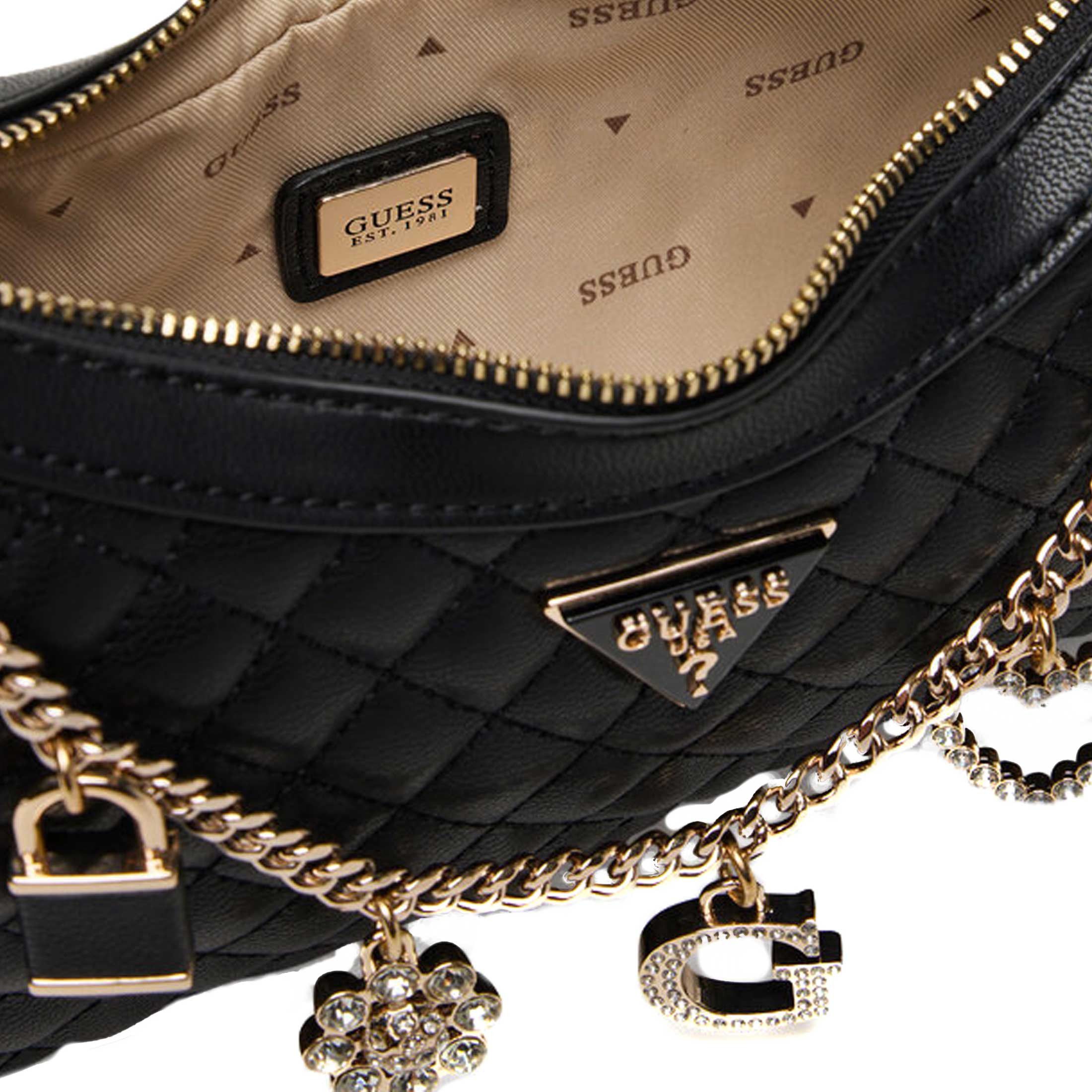 Guess everlee top zip shoulder bag da donna