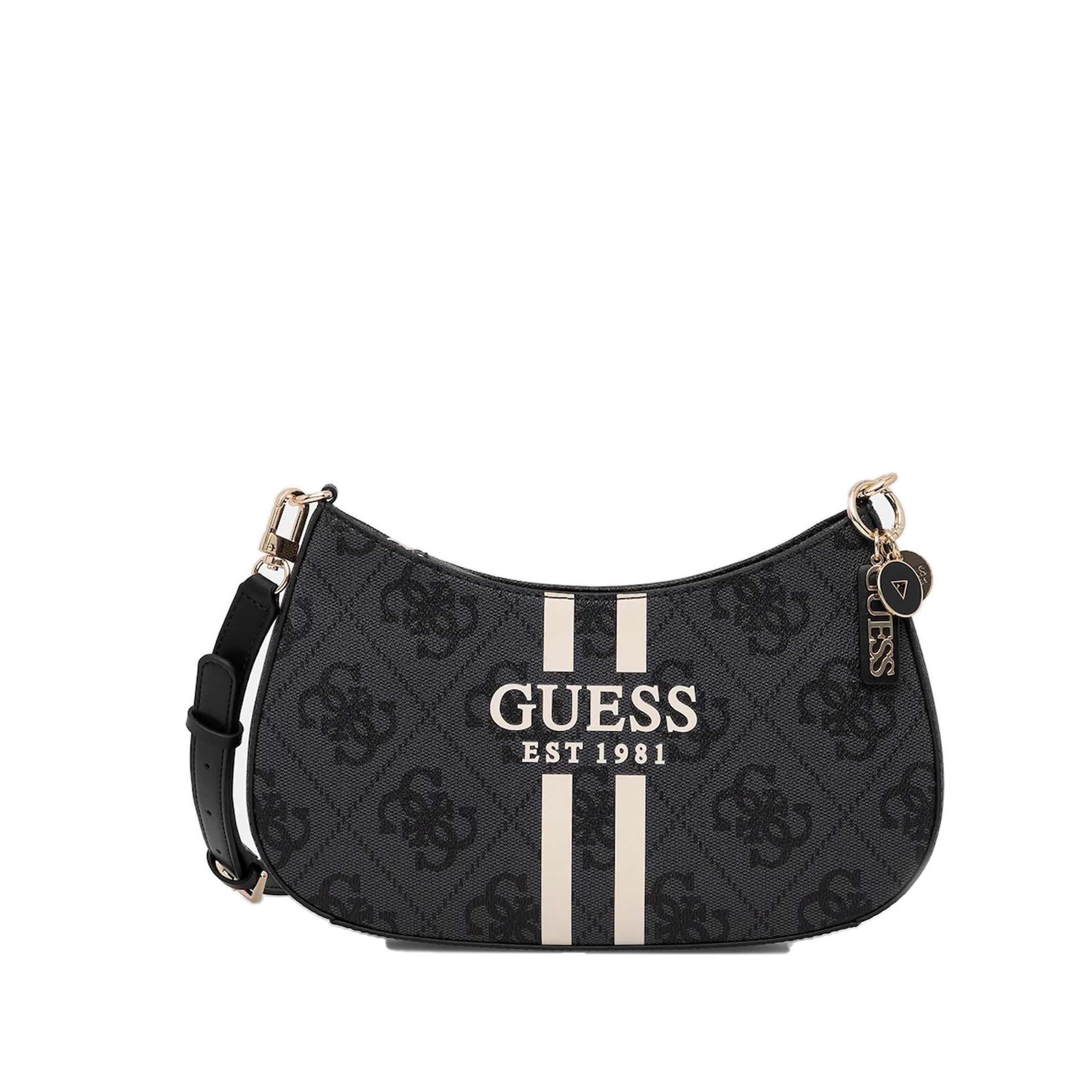 Guess noelle ii top zip shoulder bag da donna