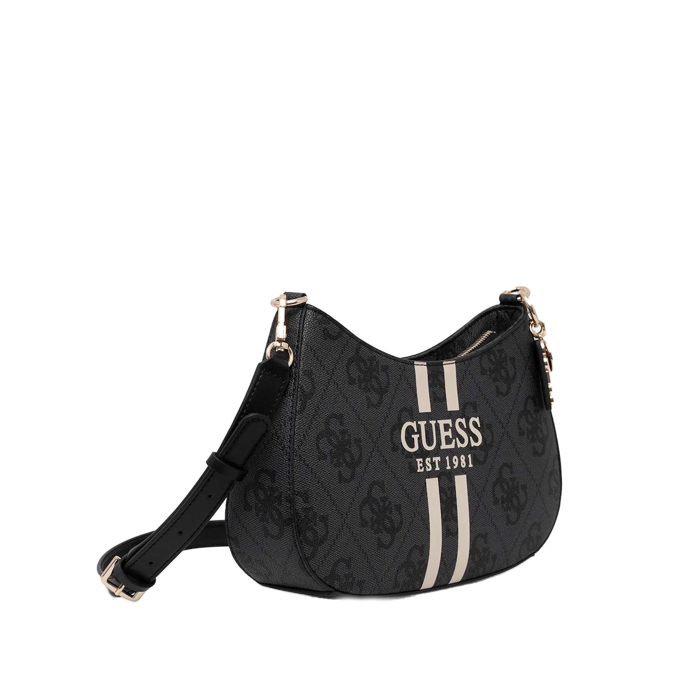 Guess noelle ii top zip shoulder bag da donna