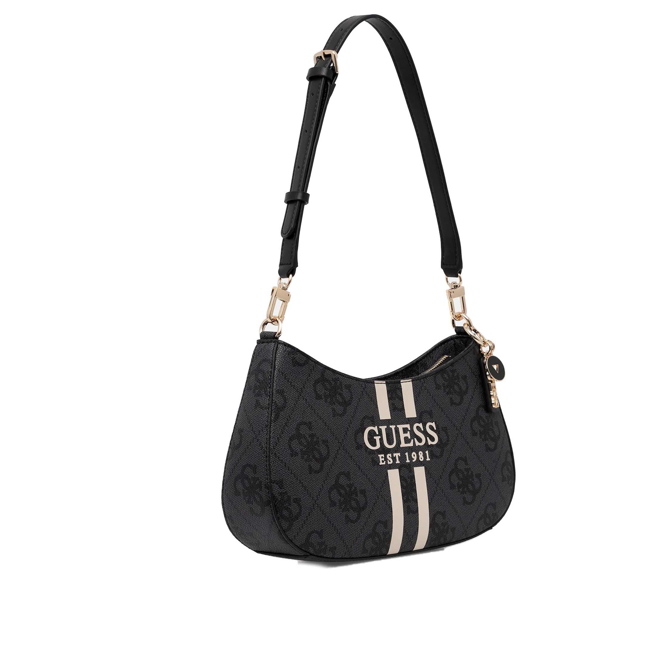 Guess noelle ii top zip shoulder bag da donna