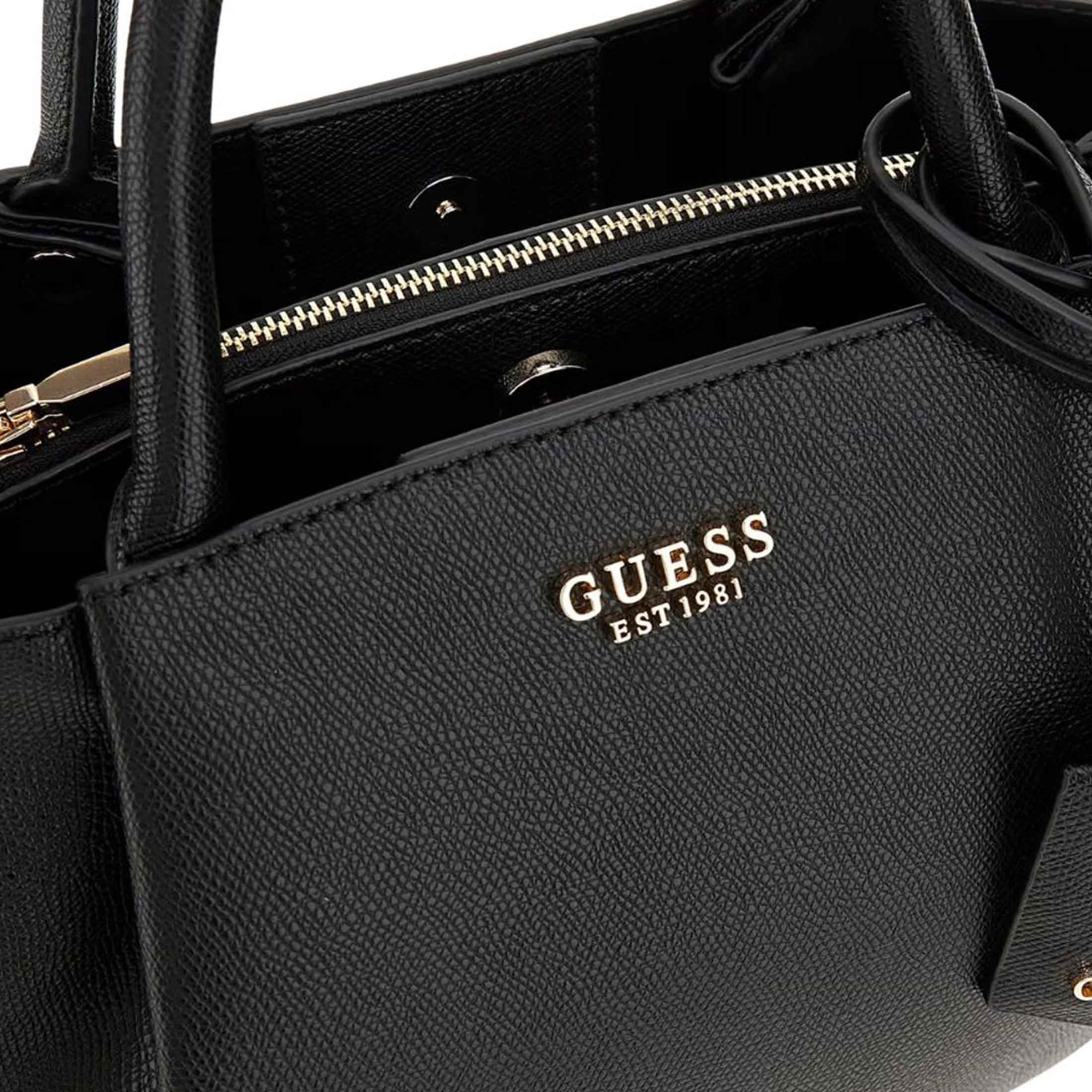 Guess satchel amorette girlfriend in similpelle saffiano da donna