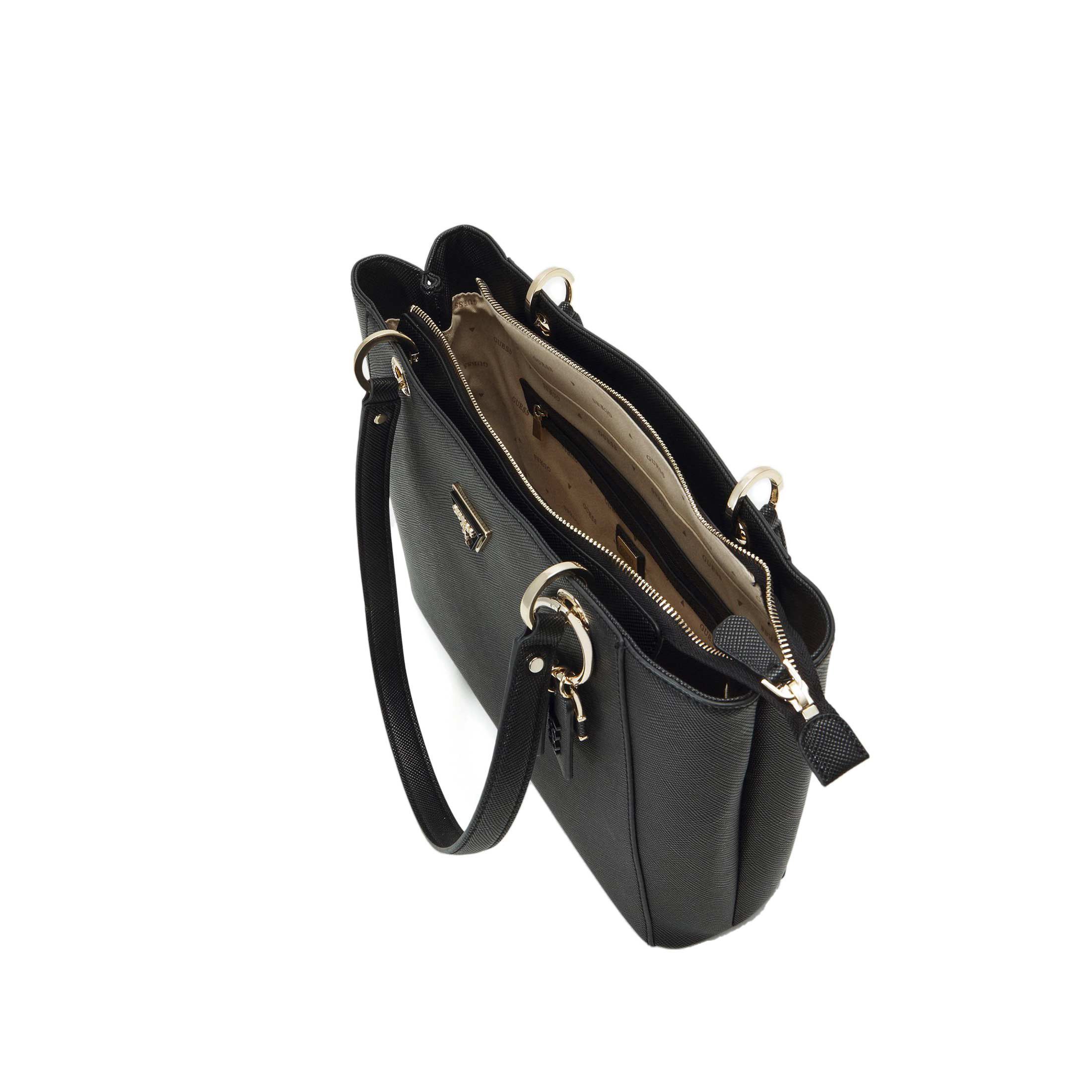Guess shopping noelle tote in similpelle saffiano da donna