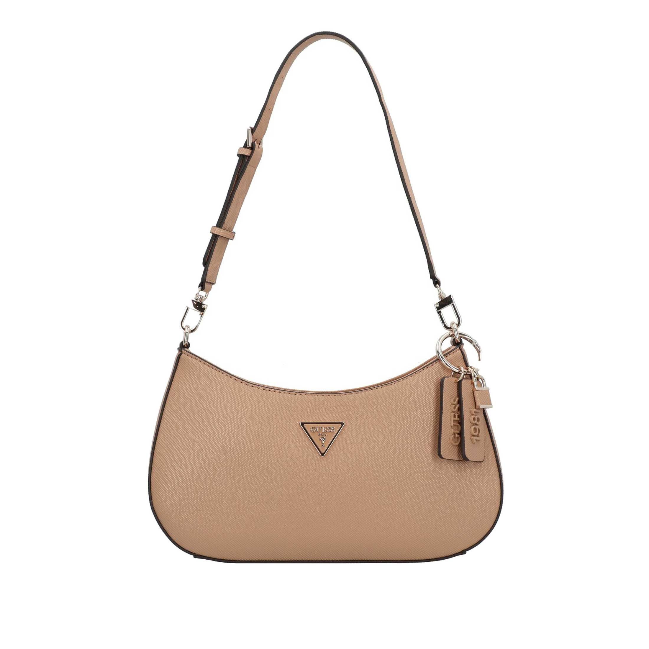 Guess shoulder bag noelle top zip in similpelle saffiano da donna
