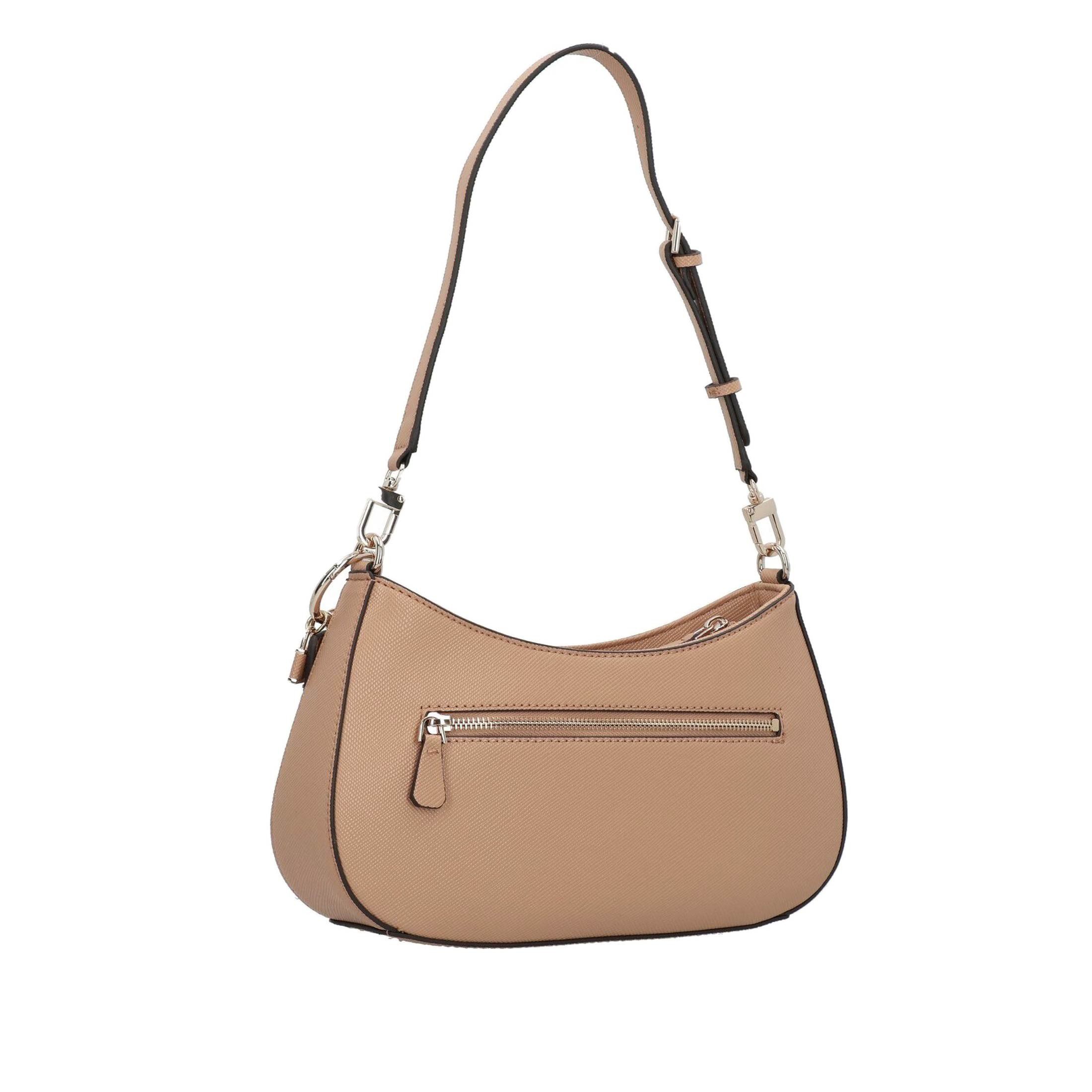 Guess shoulder bag noelle top zip in similpelle saffiano da donna