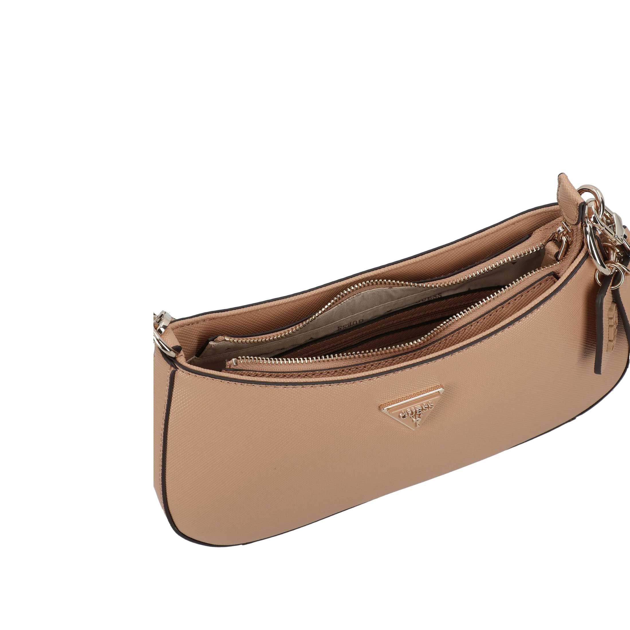Guess shoulder bag noelle top zip in similpelle saffiano da donna
