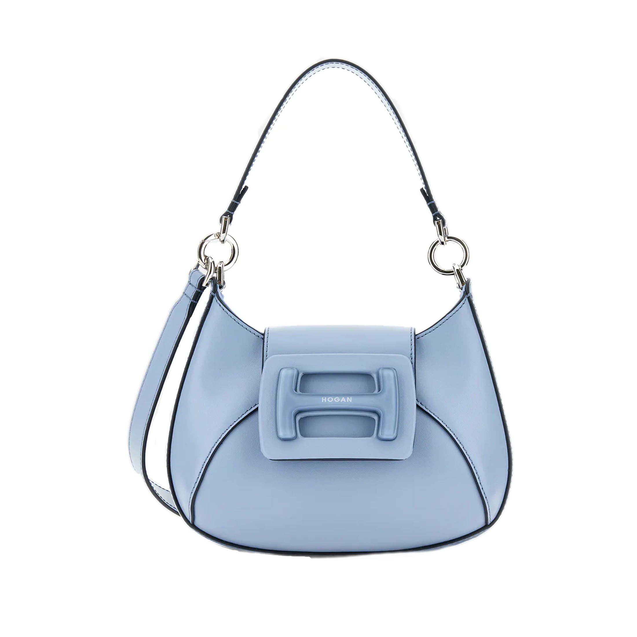 Hogan hobo mini h-bag in pelle liscia da donna