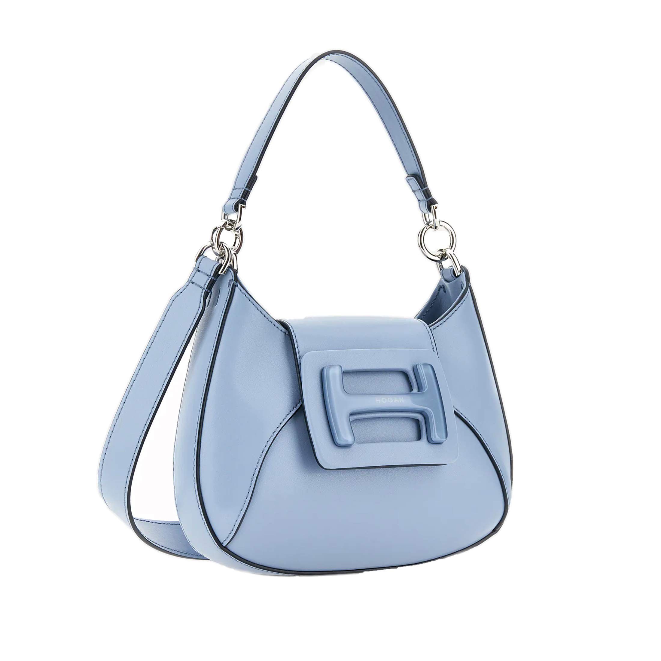 Hogan hobo mini h-bag in pelle liscia da donna