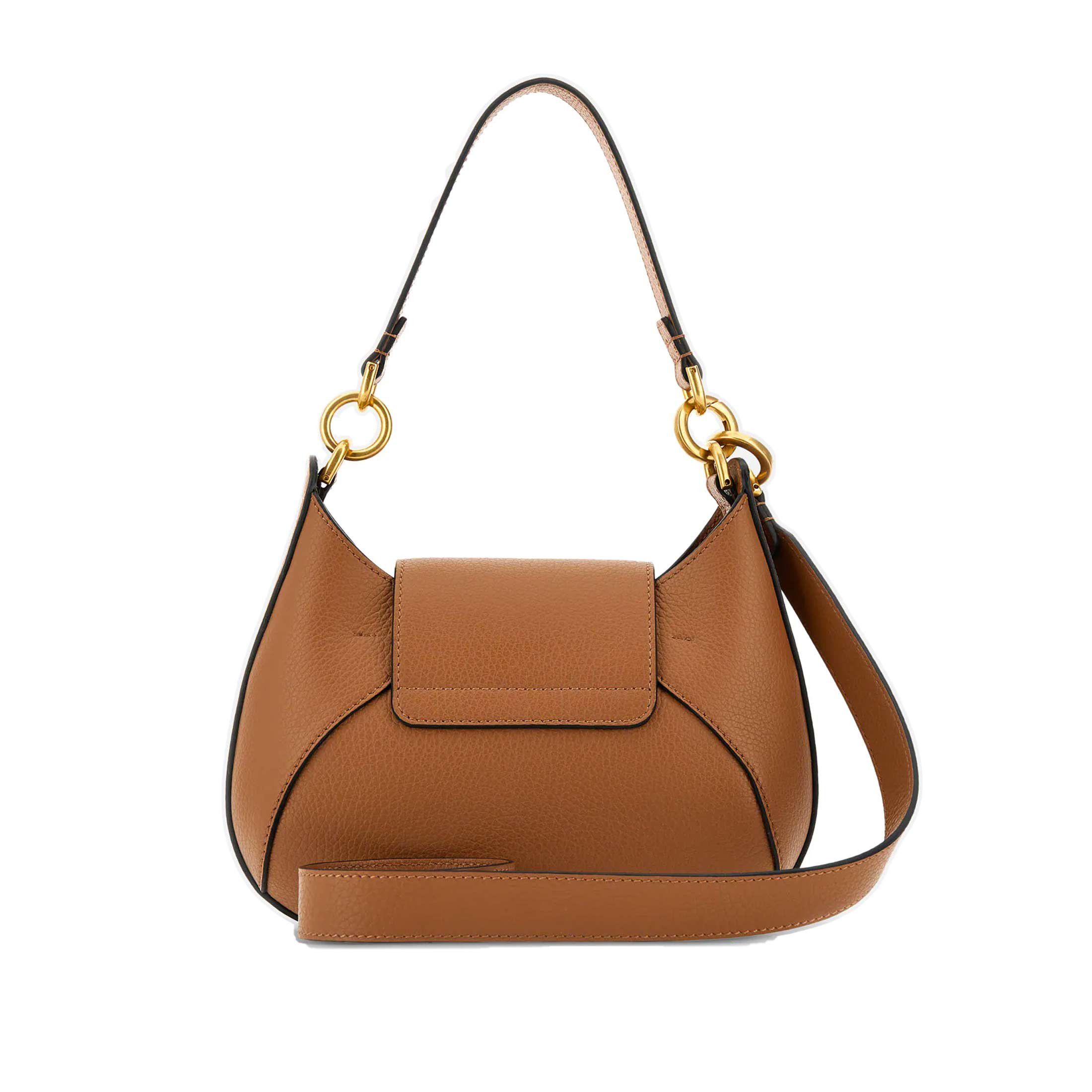 Hogan hobo mini h-bag in pelle martellata da donna