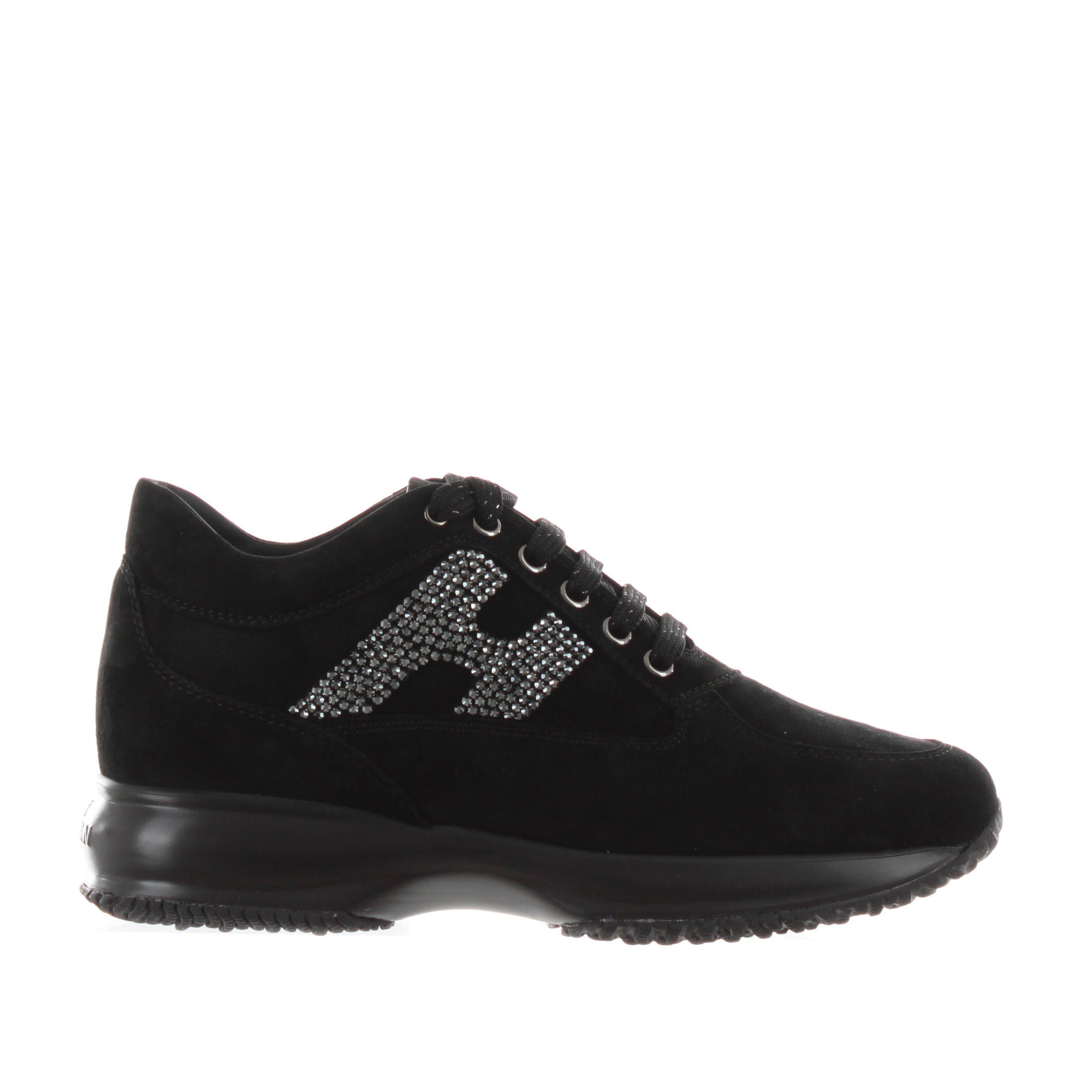 Hogan interactive in camoscio con strass da donna