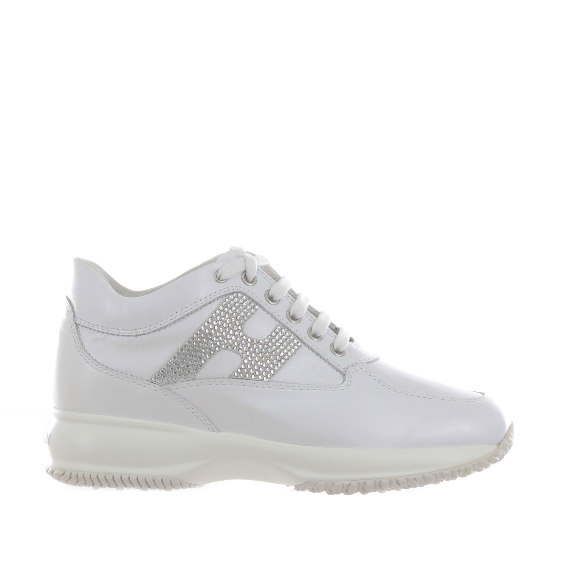 Hogan interactive in pelle con h in strass da donna