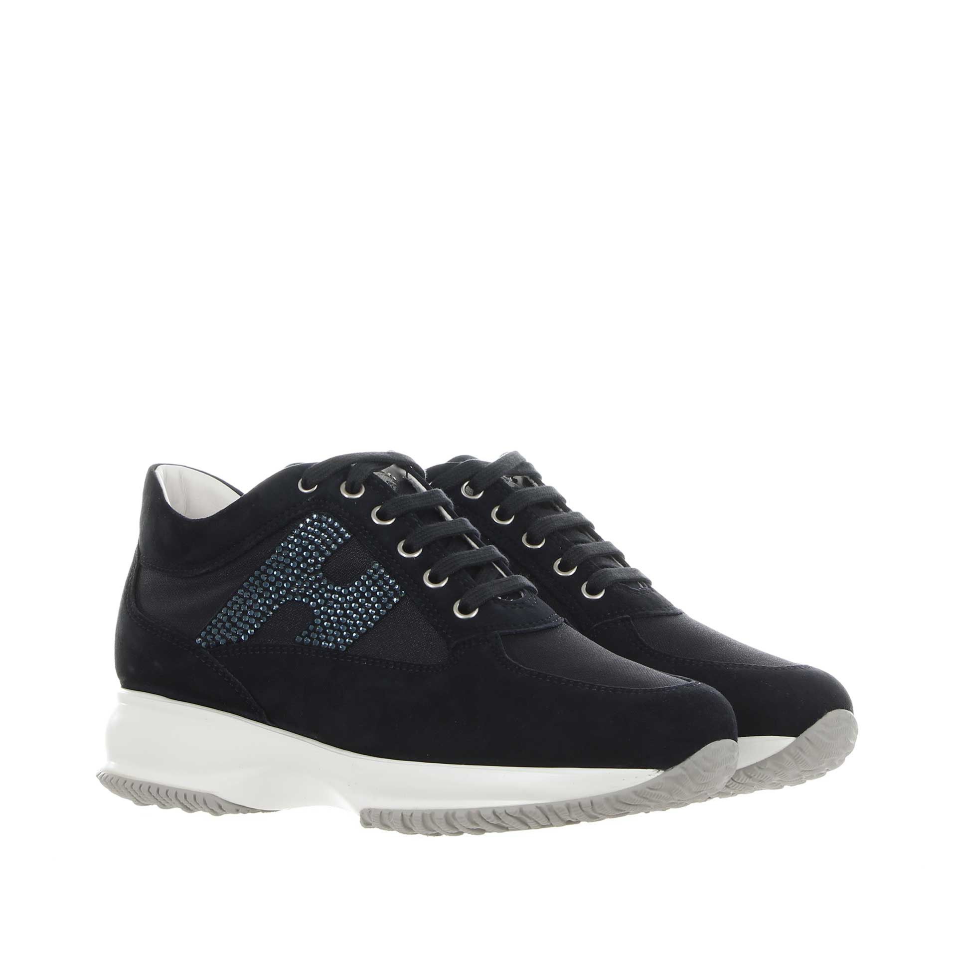 Hogan interactive in pelle scamosciata con strass da donna