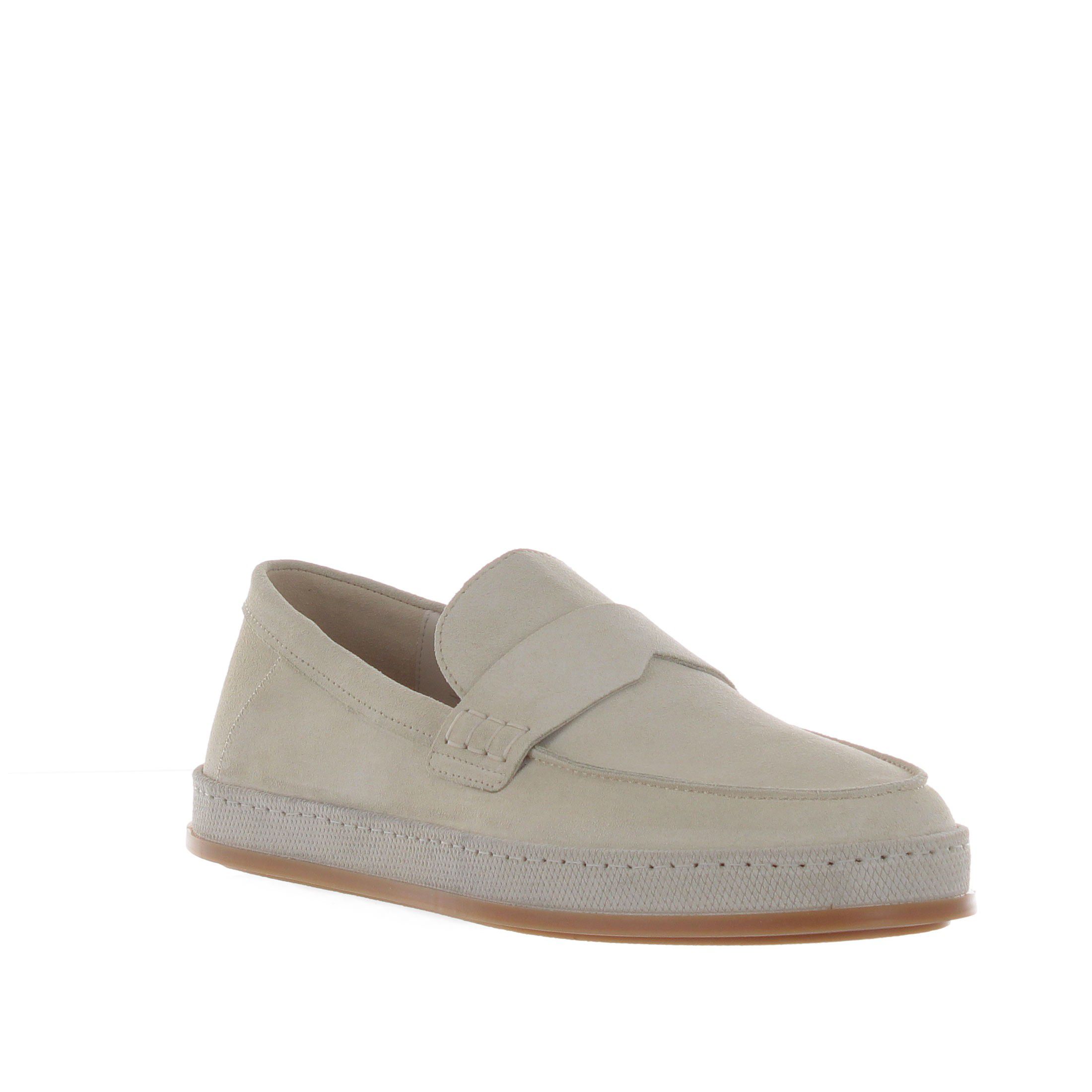 Hogan mocassino h683 in camoscio da uomo