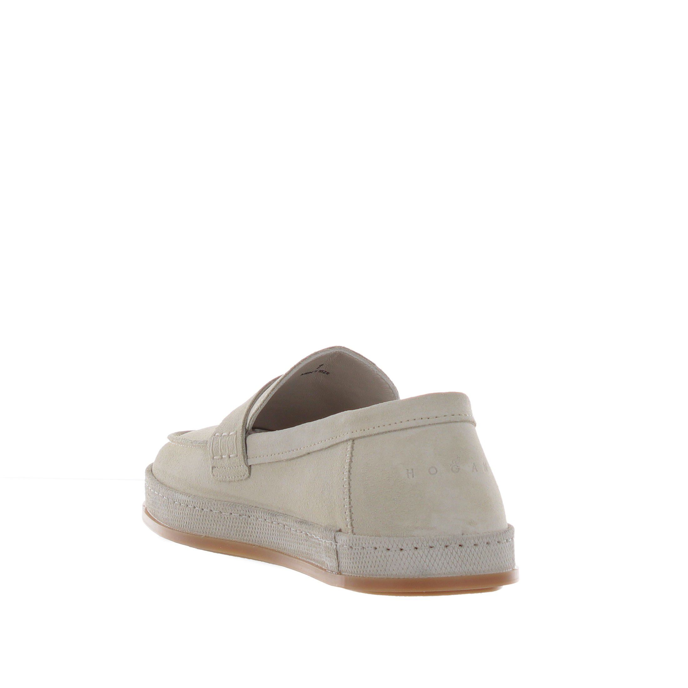 Hogan mocassino h683 in camoscio da uomo
