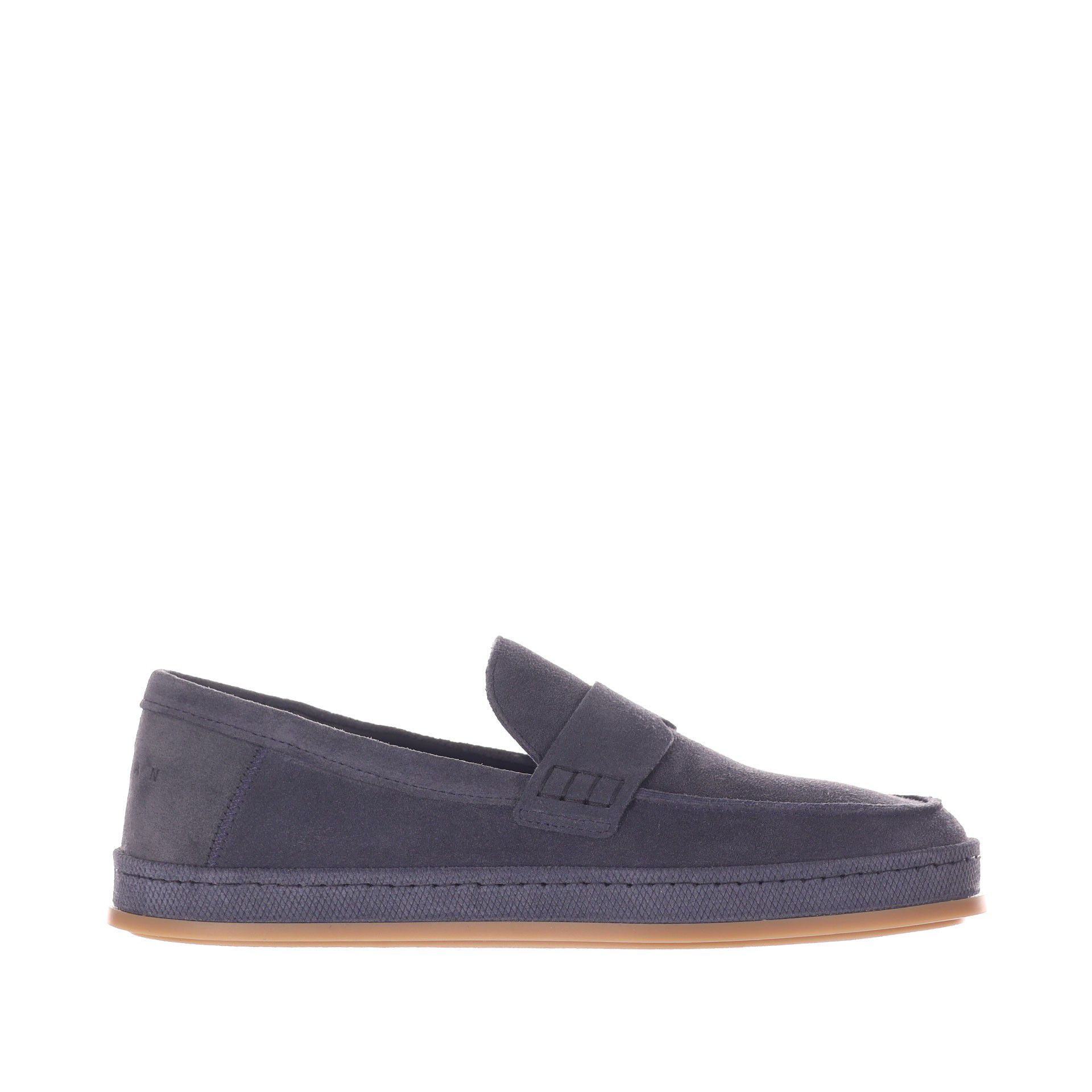 Hogan mocassino h683 in camoscio da uomo