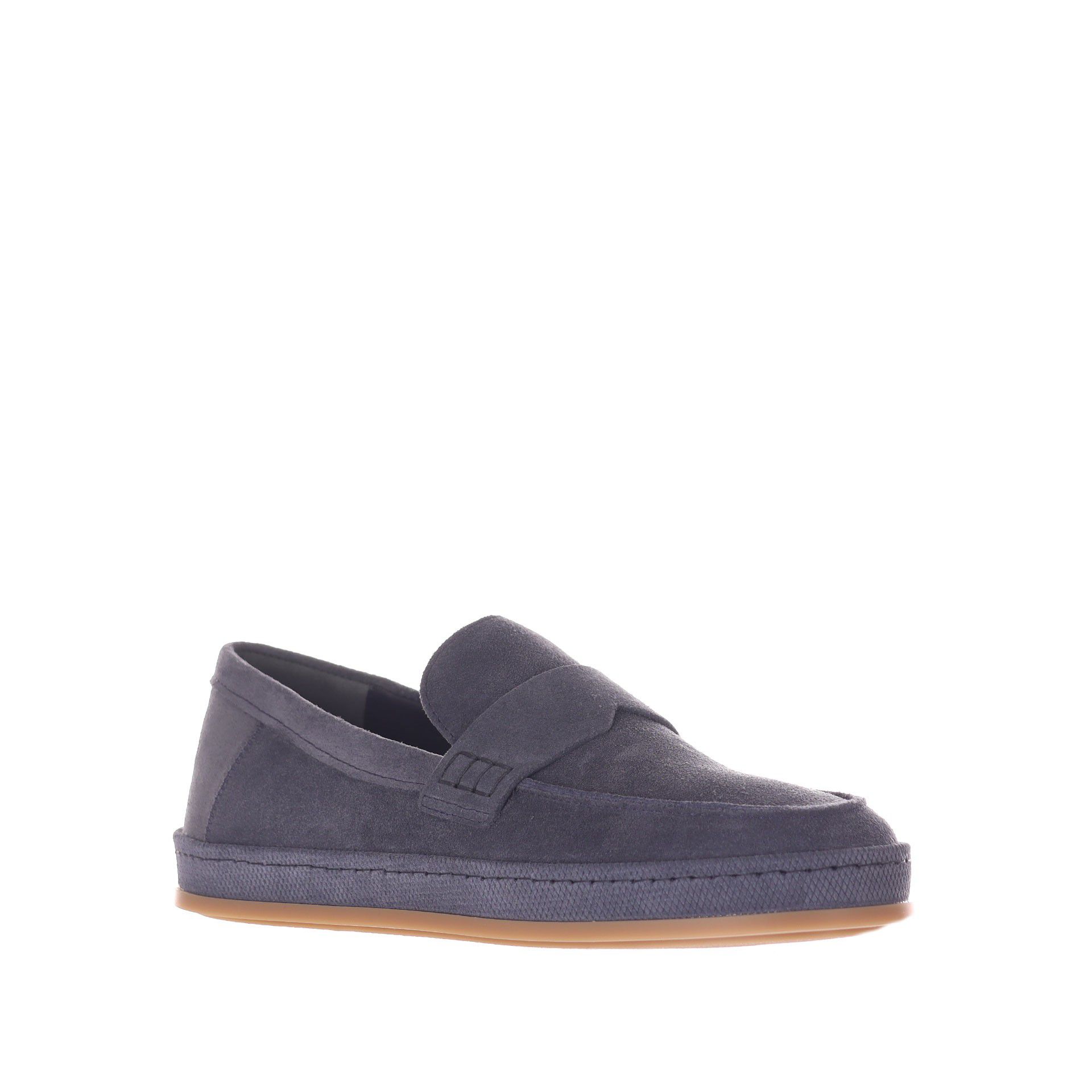 Hogan mocassino h683 in camoscio da uomo
