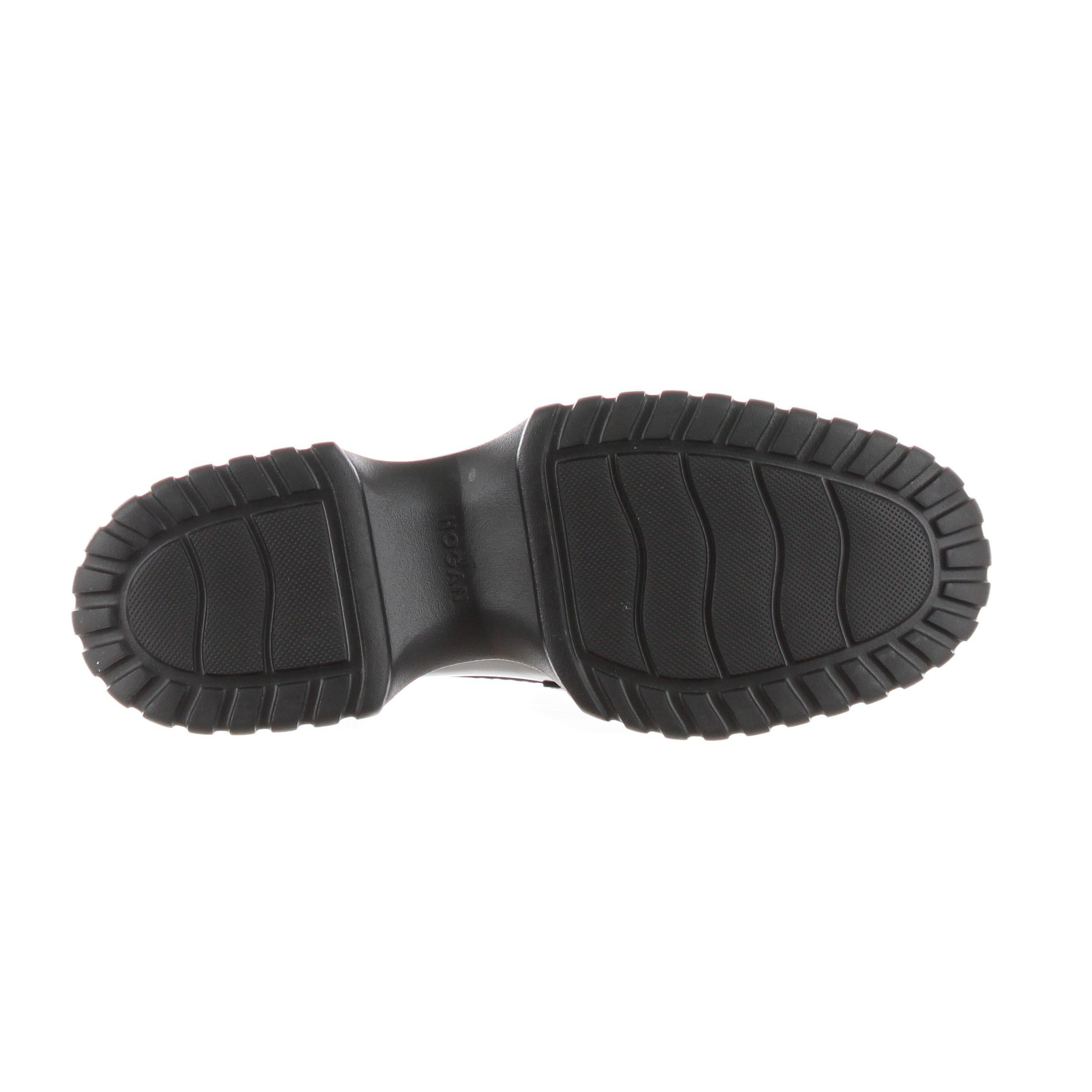 Hogan mocassino platform h-stripes in pelle da donna