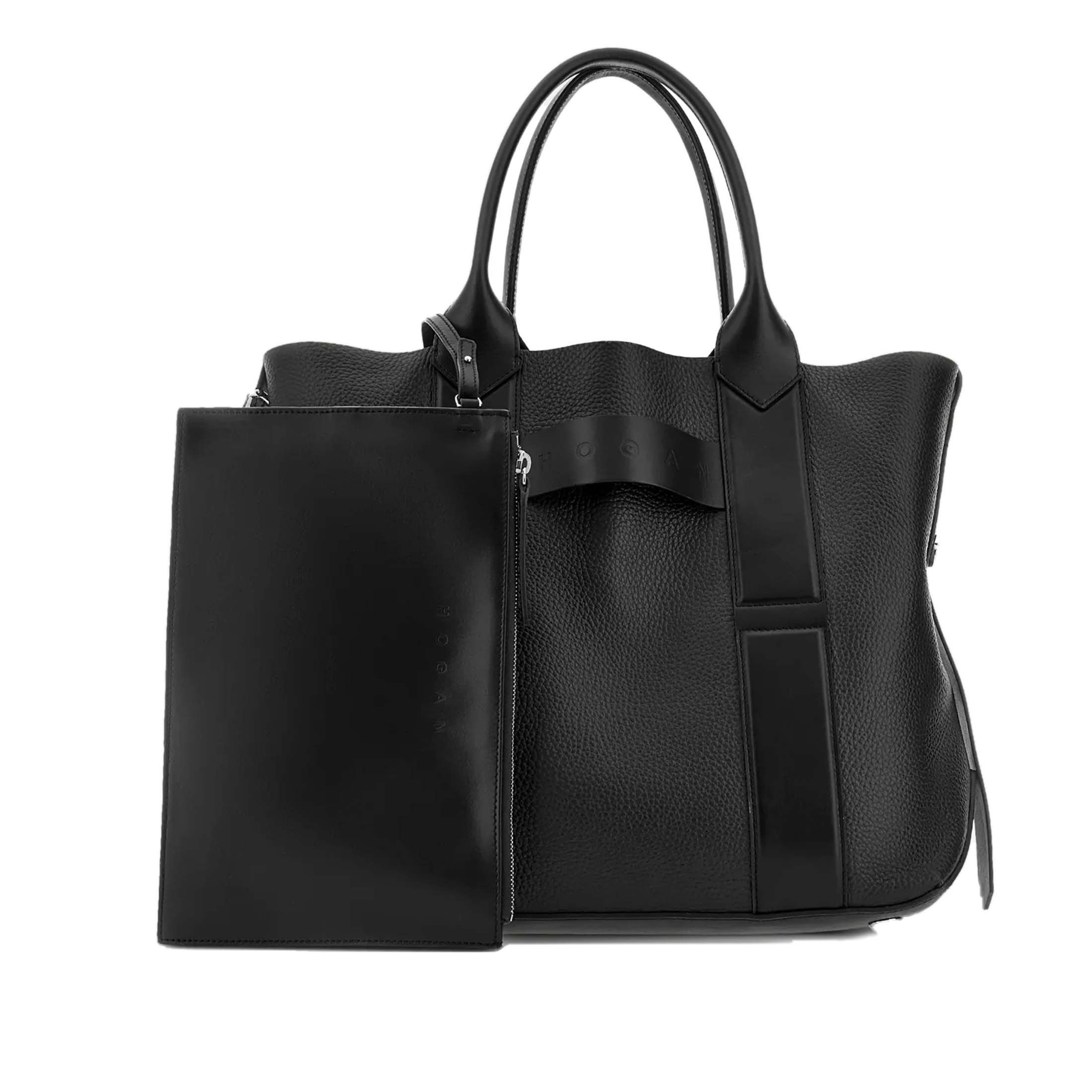 Hogan shopping script media in pelle martellata da donna