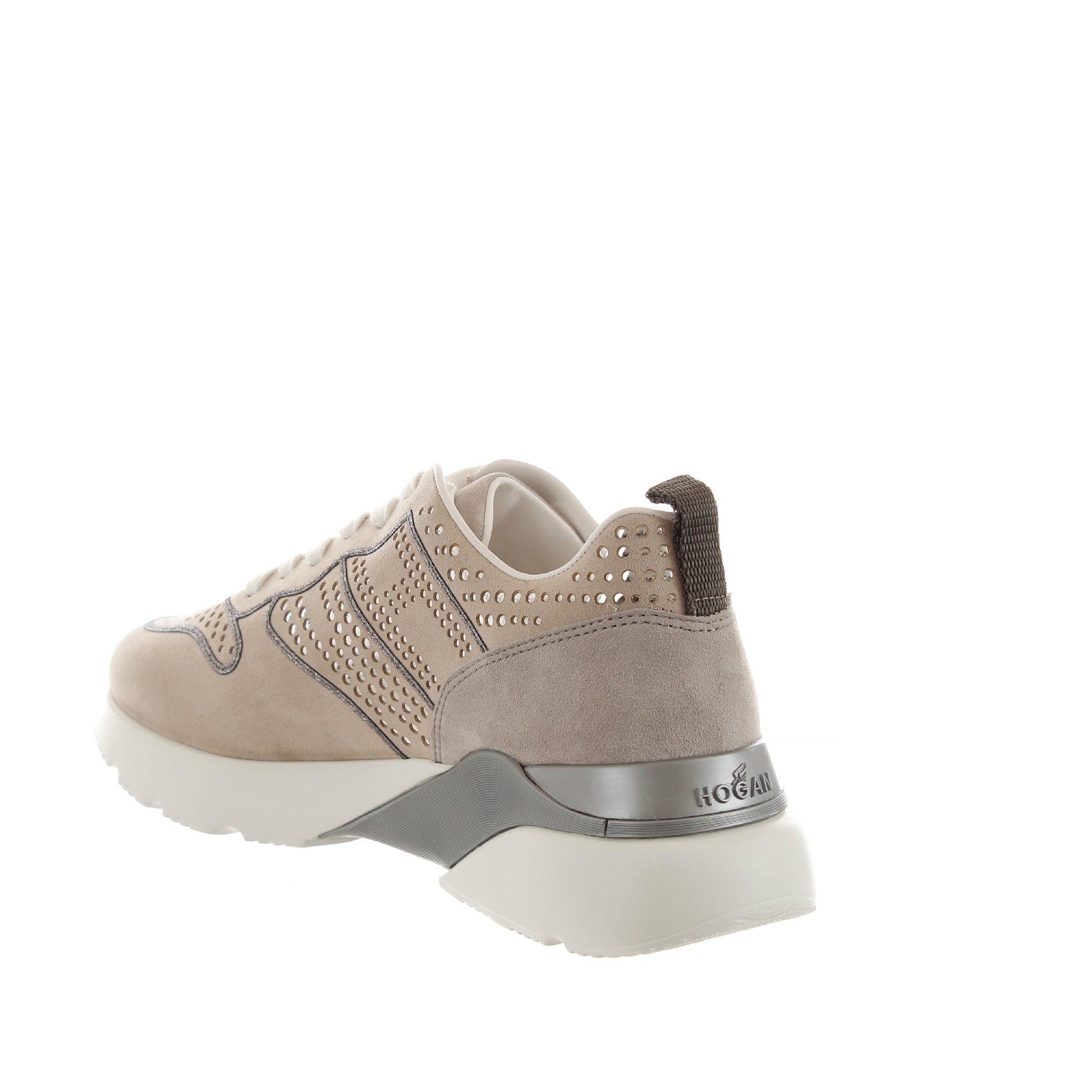 Hogan sneaker active one h385 in suede da donna