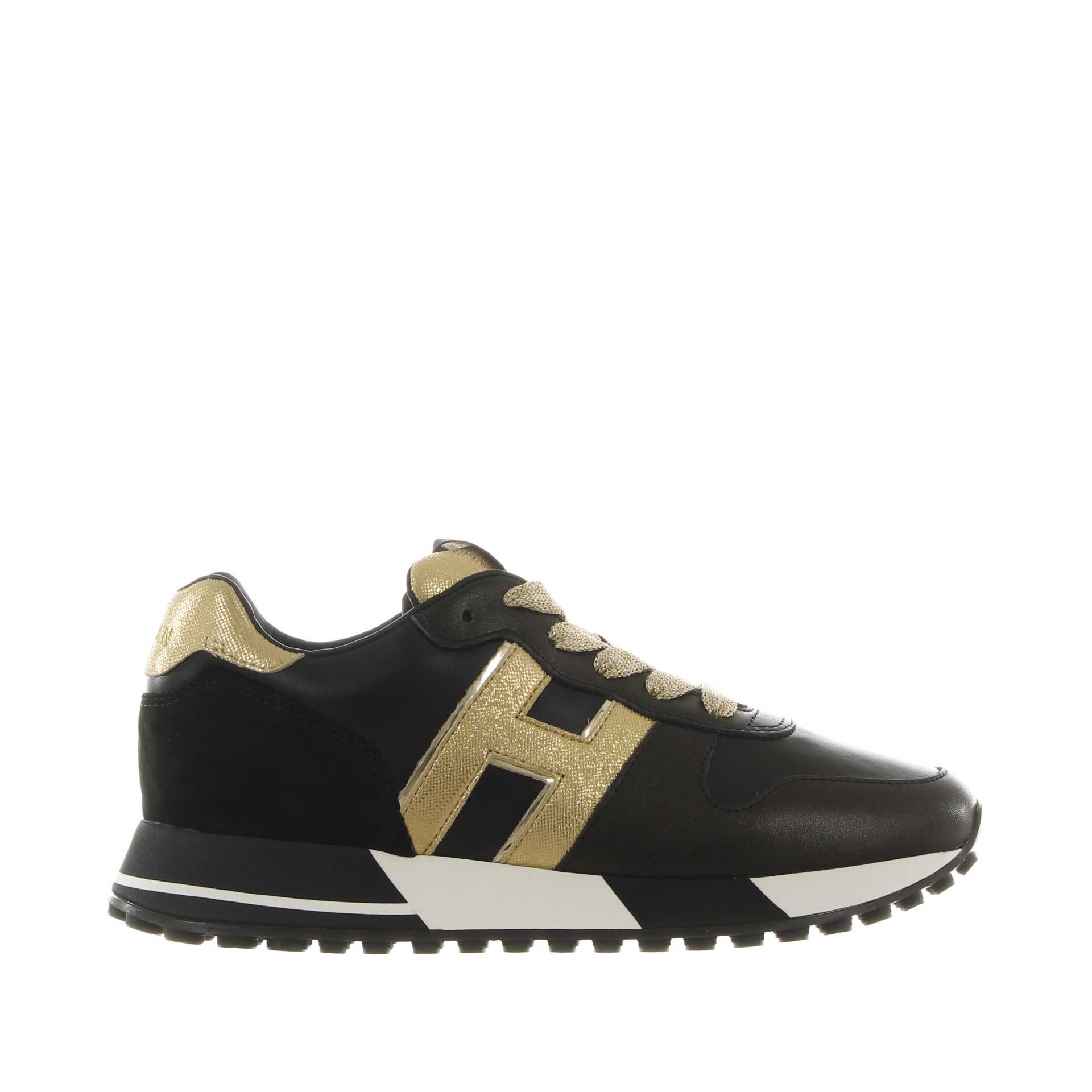 Hogan sneaker h383 in pelle e suede da donna