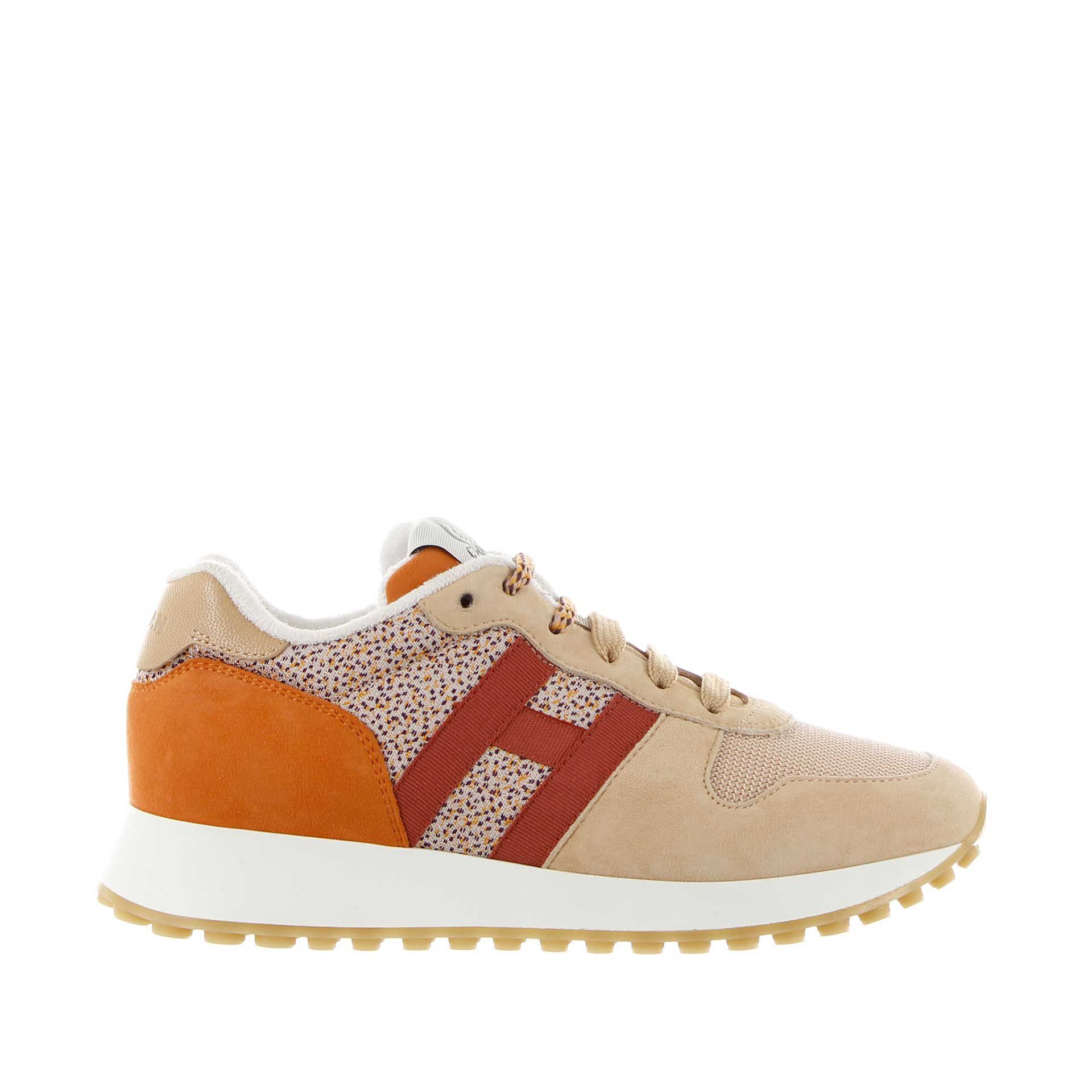 Hogan sneaker h383 in suede e tessuto tecnico da donna