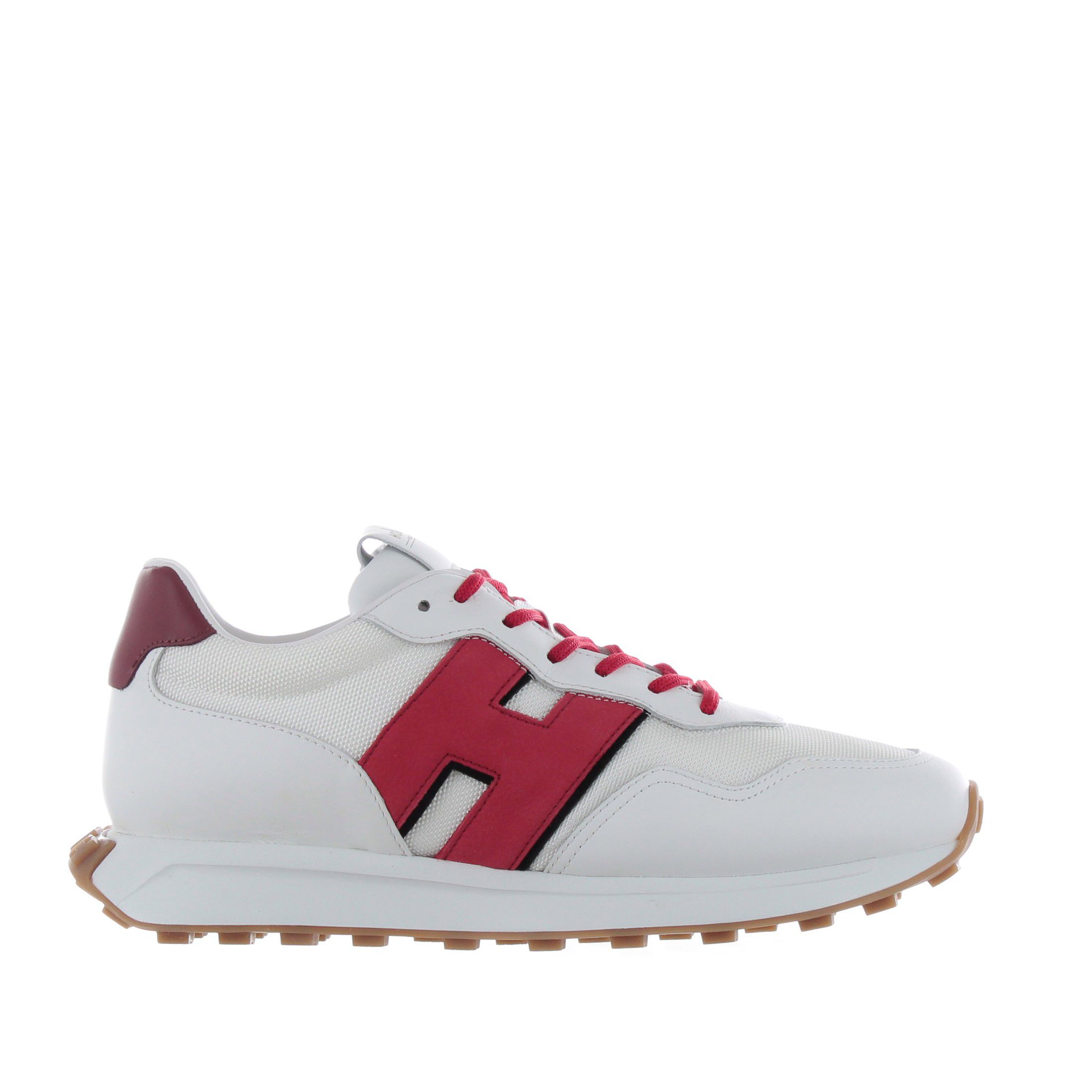 Hogan sneaker h601 in pelle e tessuto tecnico da uomo