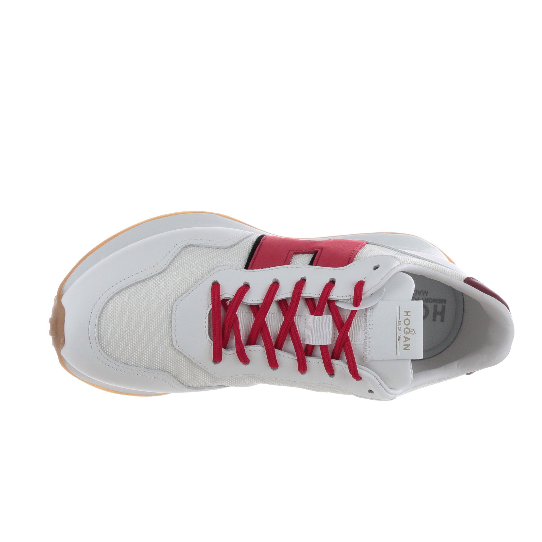 Hogan sneaker h601 in pelle e tessuto tecnico da uomo