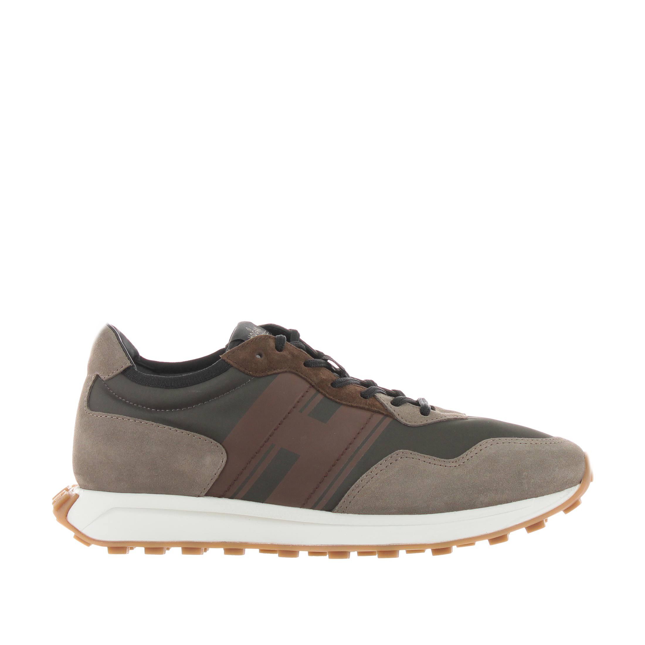 Hogan sneaker h601 in pelle scamosciata da uomo
