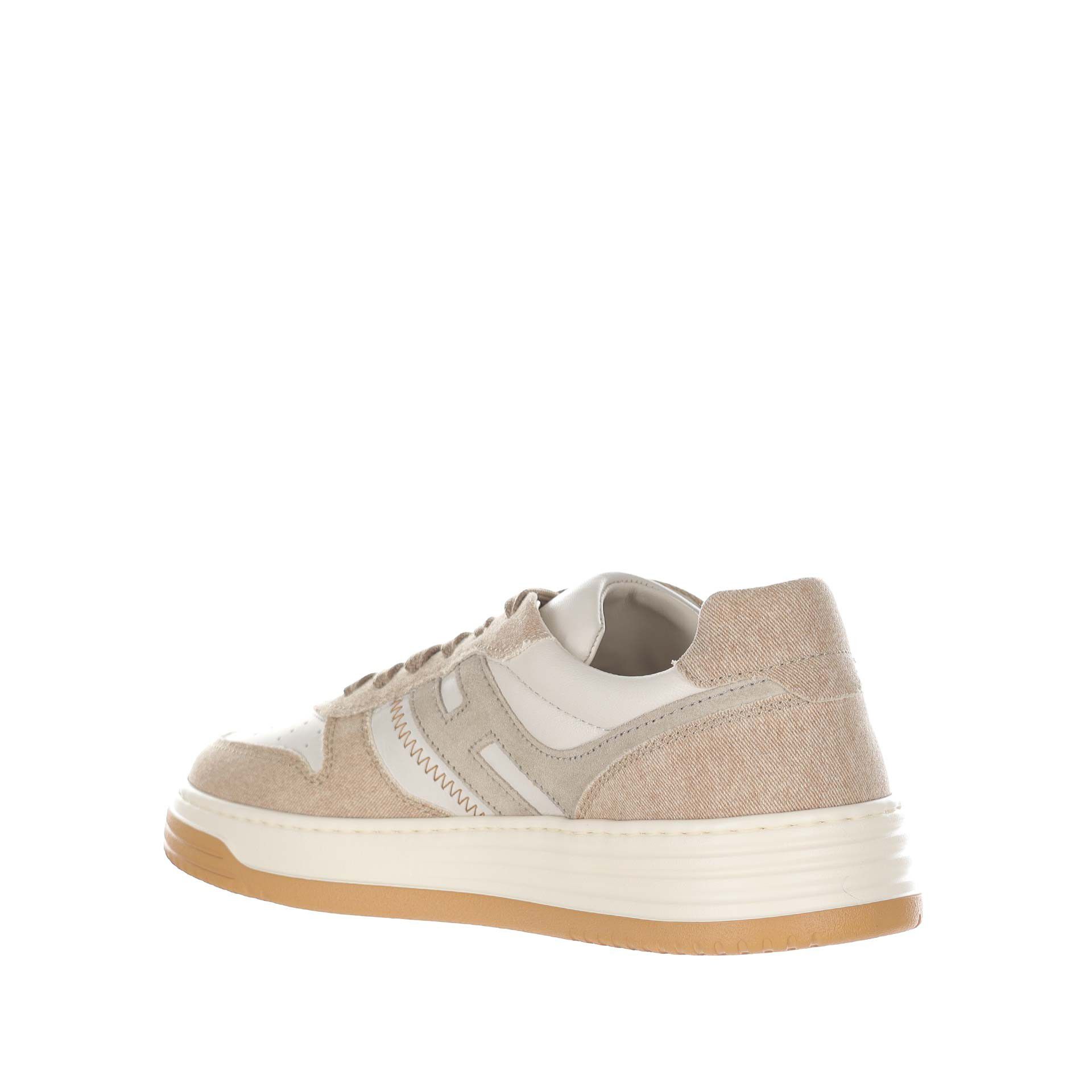 Hogan sneaker h630 in denim e pelle da uomo