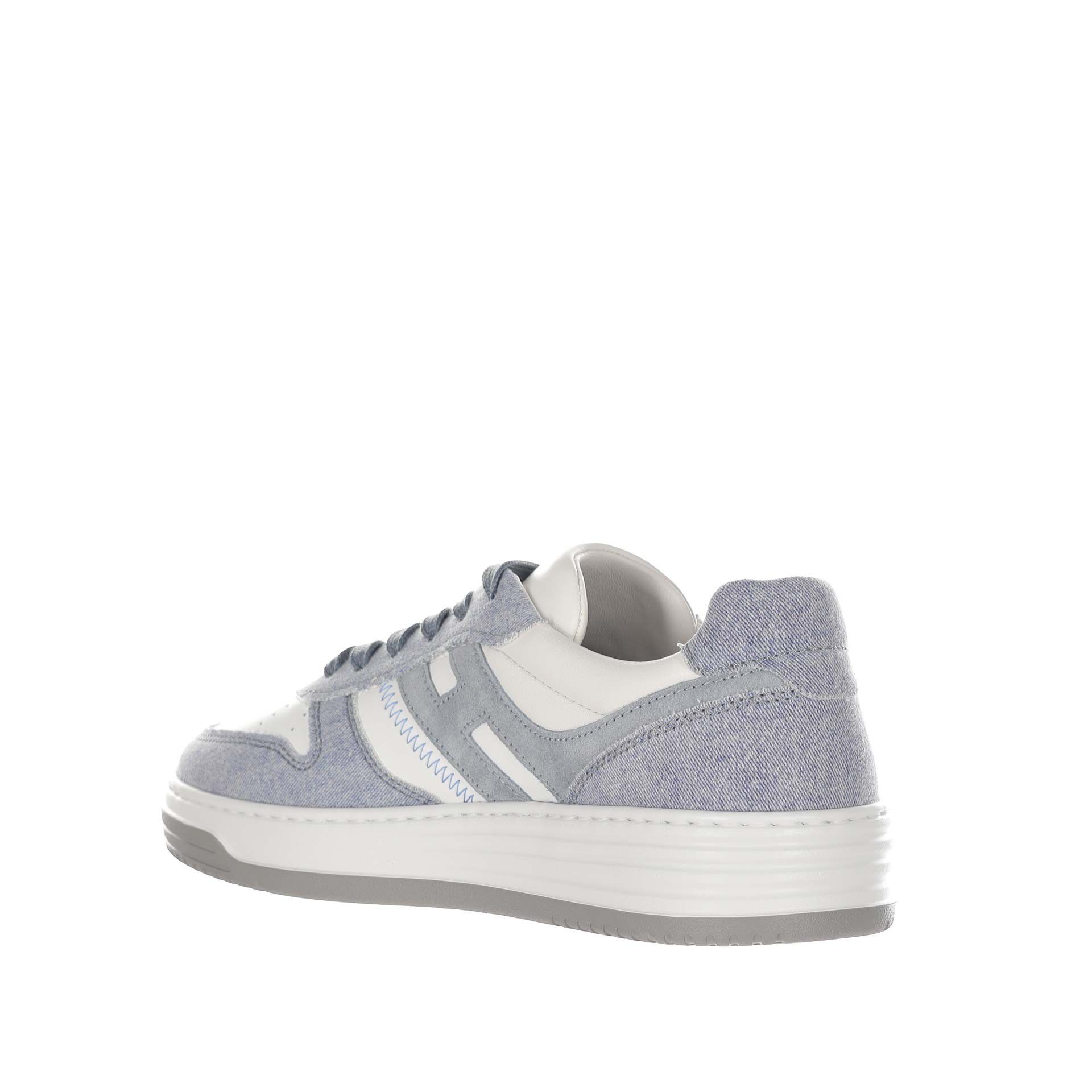 Hogan sneaker h630 in denim e pelle da uomo