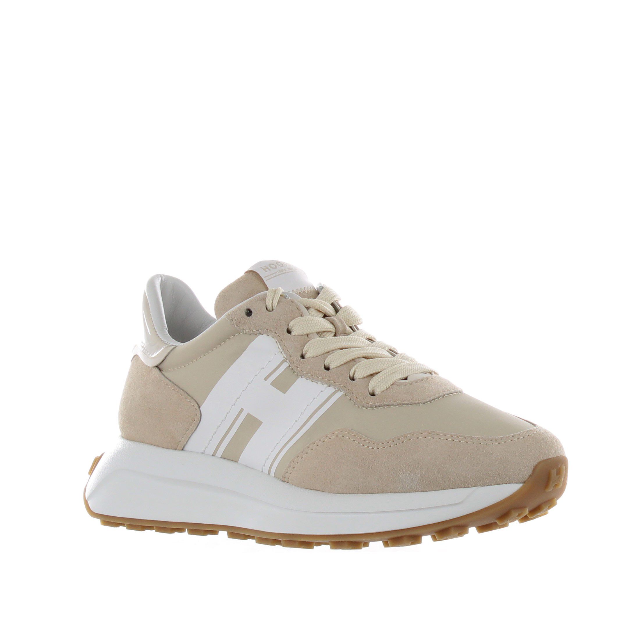 Hogan sneaker h641 in camoscio e tessuto tecnico da donna