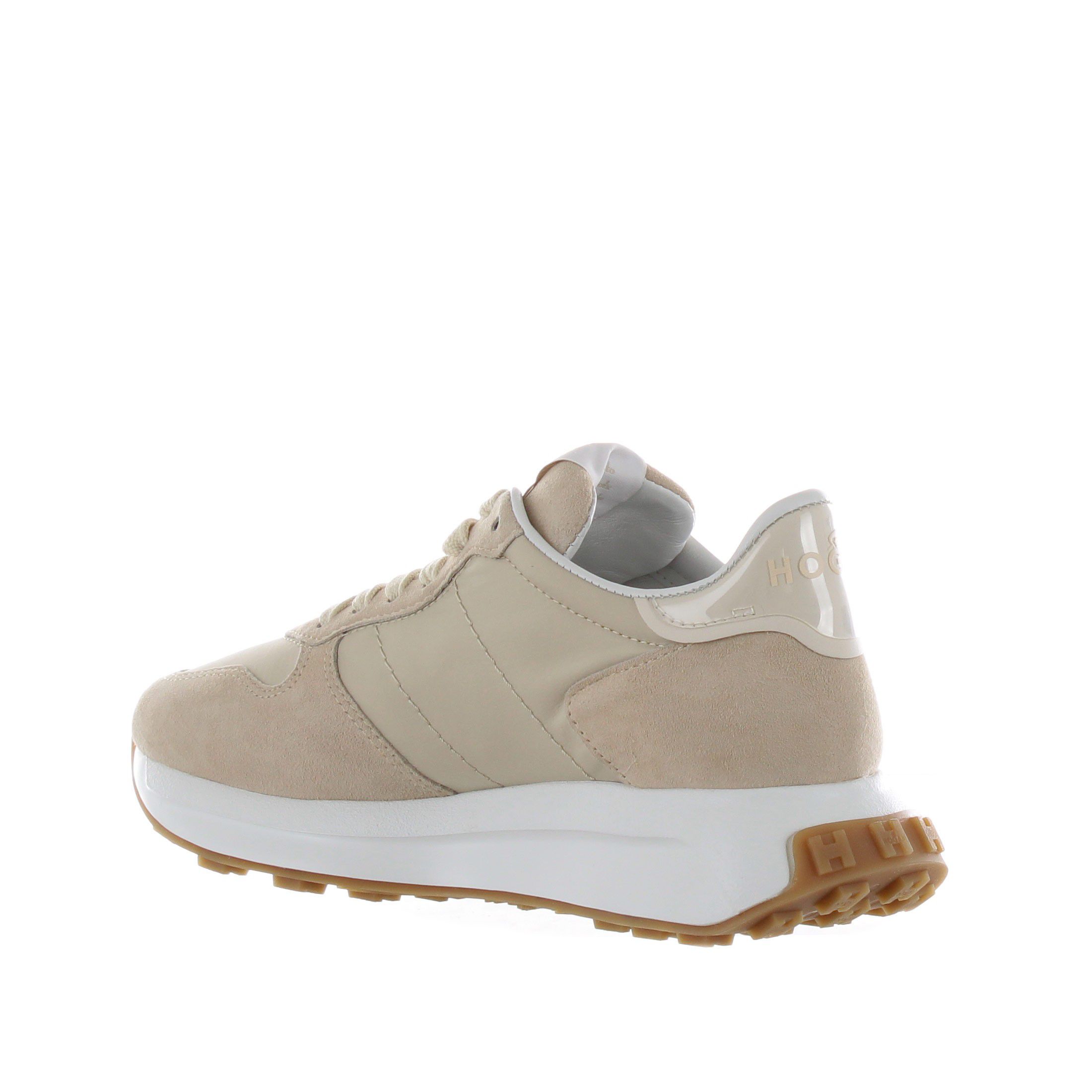 Hogan sneaker h641 in camoscio e tessuto tecnico da donna